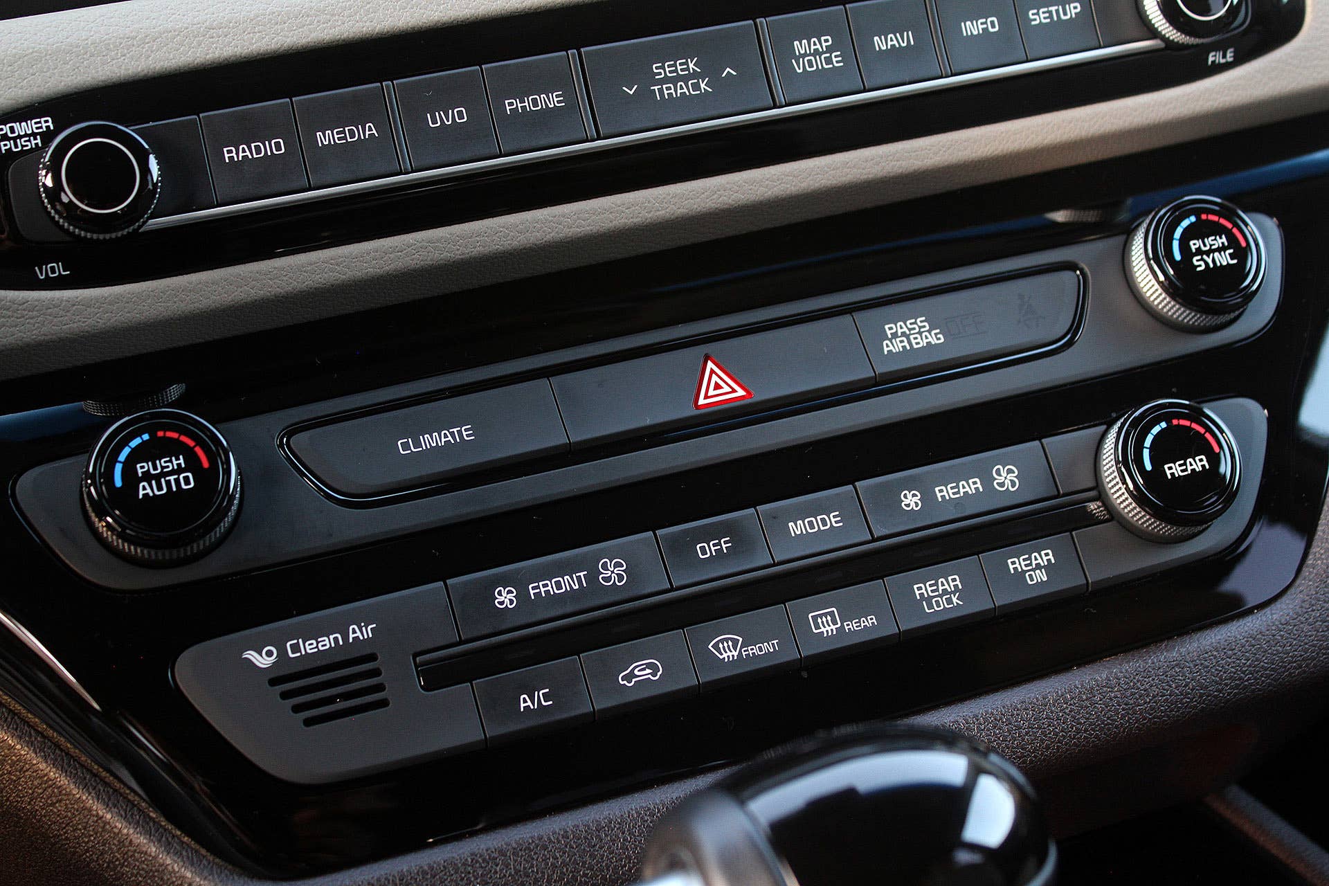 2015 Kia Sedona climate controls