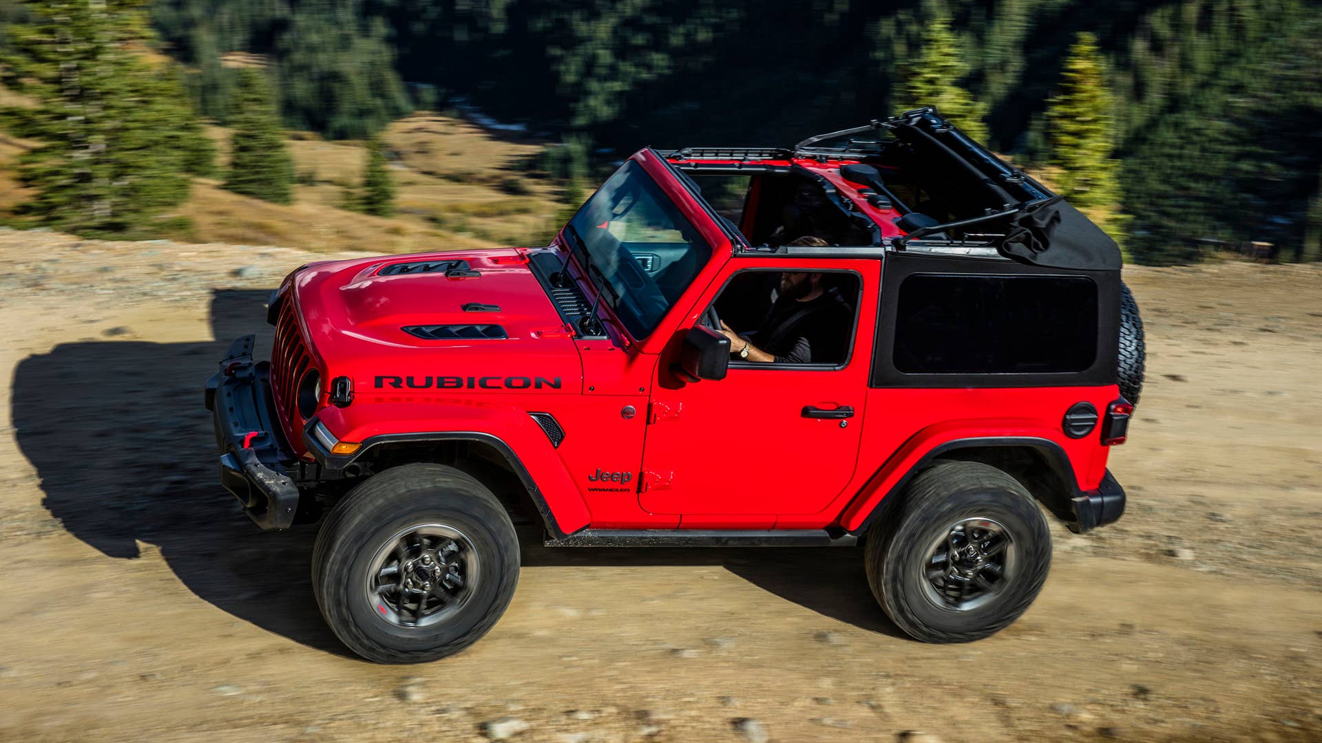 2020 Jeep Wrangler Rubicon in red