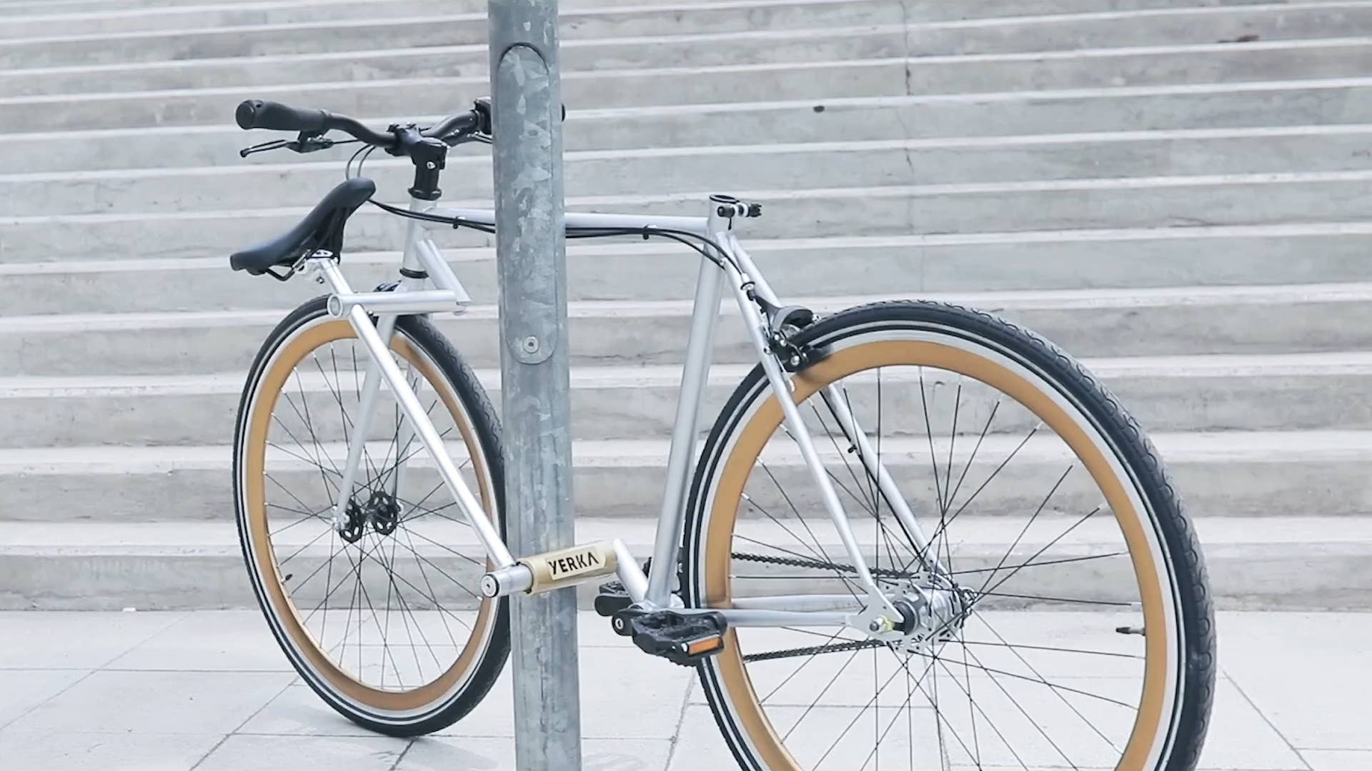 YERKA bikes are simple looking bikes but they’ve been designed with a lock built right into the frame. The seat transforms to become the lock for the bike. Learn more at Yerkabikes.com