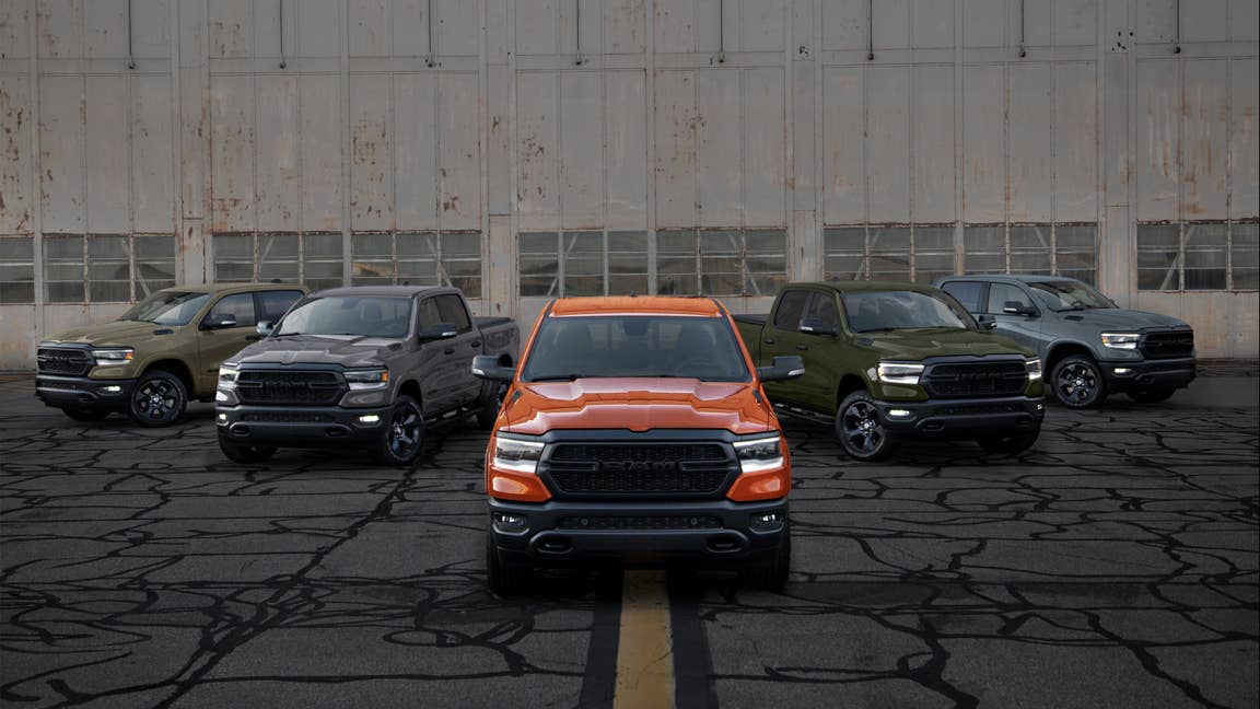 Each of the five U.S. military service branches have been honored by Ram with two specially selected exterior paint colors that evoke the spirit, the mission and history of that service.