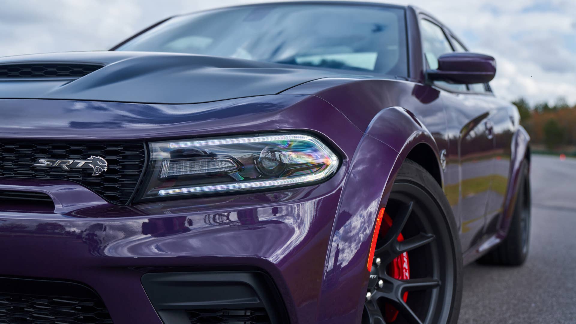 2021 Dodge Charger SRT Hellcat Redeye: The most powerful and fastest mass-produced sedan in the world with 797-horsepower shown here in Hellraisin with the Satin Black Hood, Roof and Decklid.