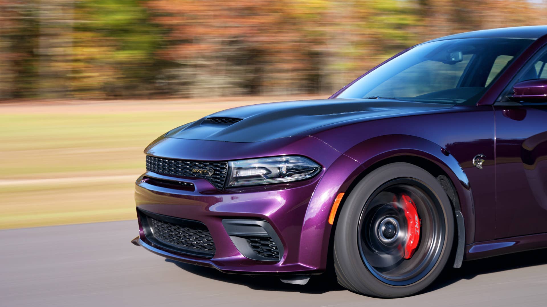 2021 Dodge Charger SRT Hellcat Redeye: Braking power comes from the standard Brembo brake system with two-piece,15.7-inch front rotors and six-piston front calipers.
