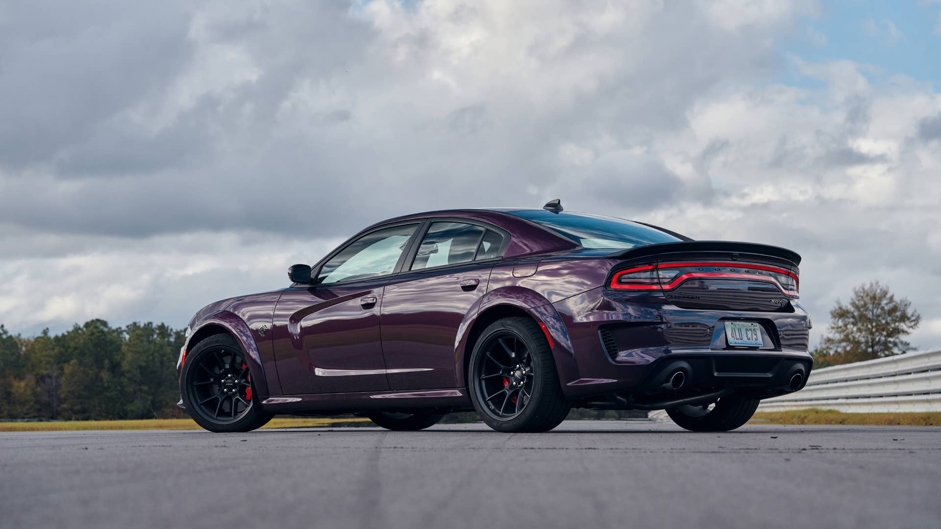2021 Dodge Charger SRT Hellcat Redeye: The most powerful and fastest mass-produced sedan in the world with 797-horsepower shown here in Hellraisin with the Satin Black Hood, Roof and Decklid.