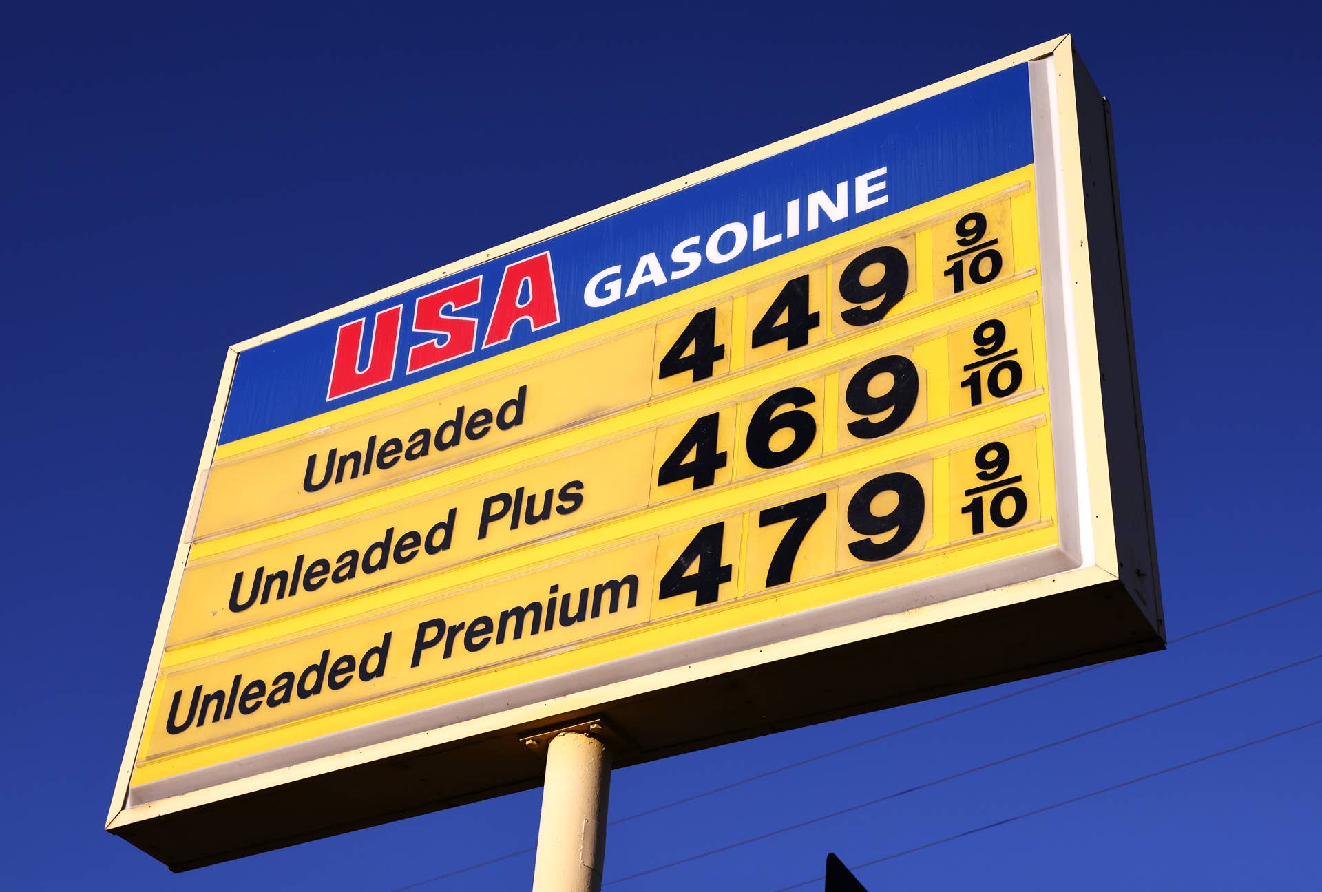 LOS ANGELES, CALIFORNIA - NOVEMBER 23: Gasoline prices are displayed outside a gas station on November 23, 2021 in Los Angeles, California. President Biden announced a plan to release oil from the Strategic Petroleum Reserve in an effort to curb high gas prices. (Photo by Mario Tama/Getty Images)