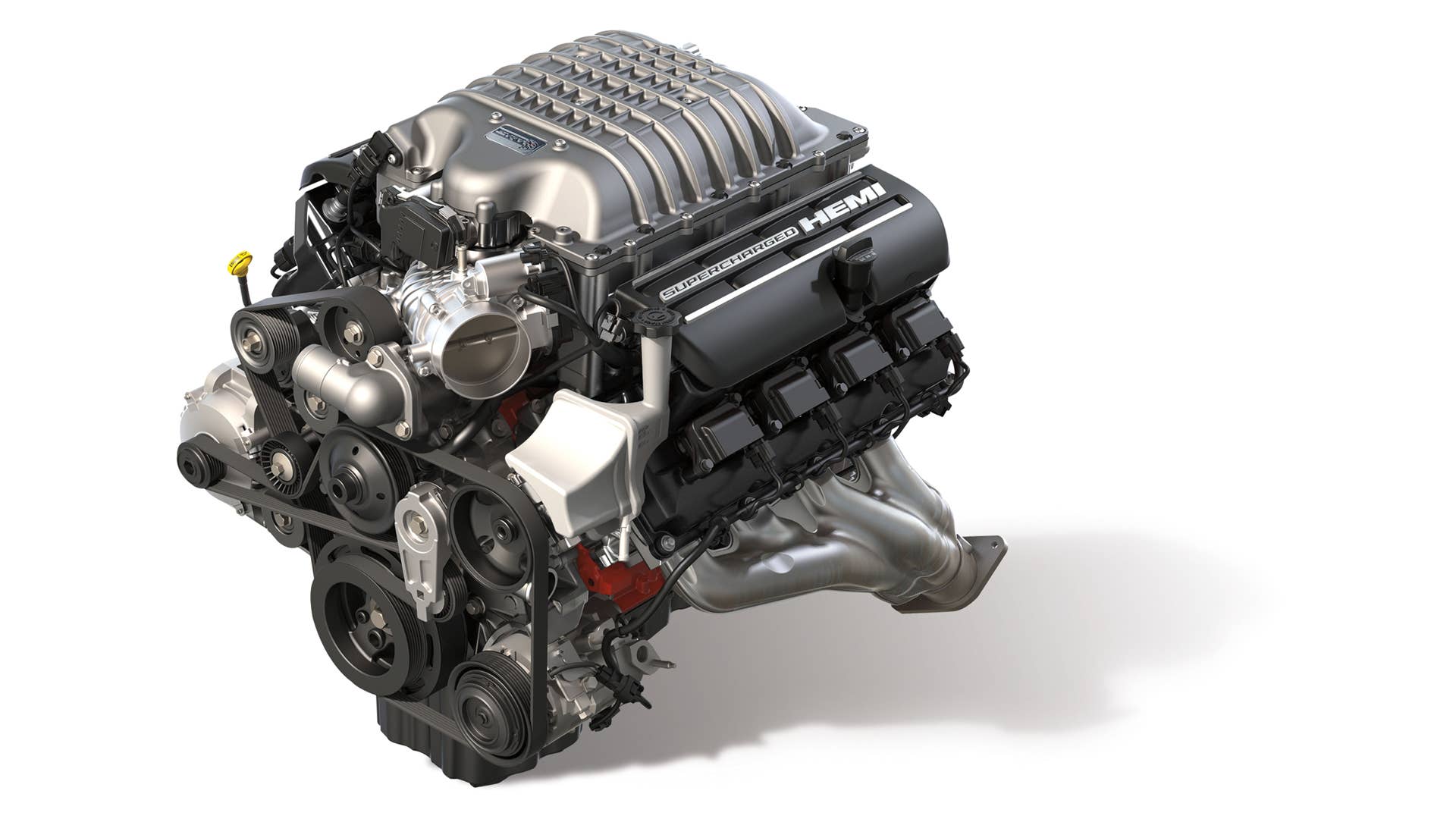 "Hellcrate Redeye" 6.2-liter Supercharged HEMI® V-8 engine (Part # 68303091AA) is rated at 807 horsepower and 717 lb.-ft. of torque
