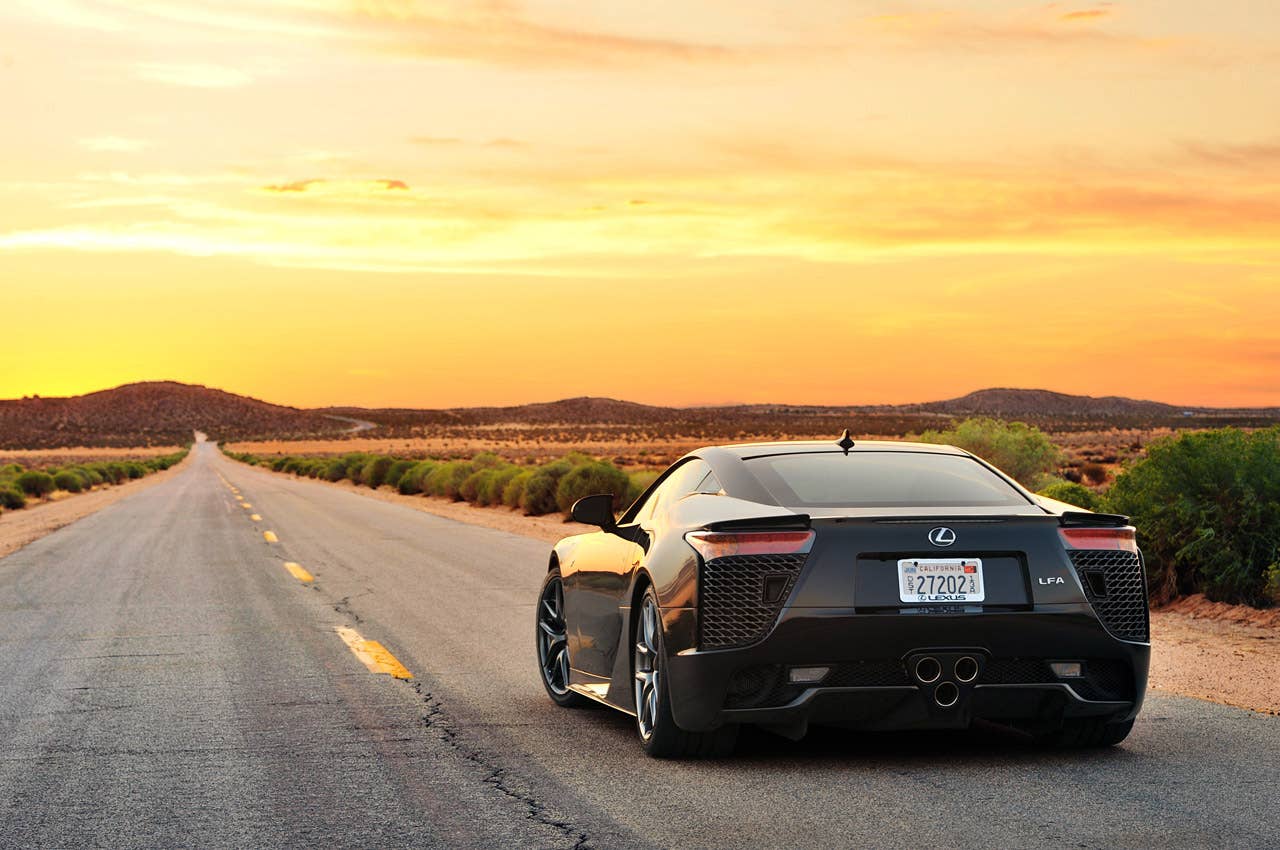 2012 Lexus LFA rear 3/4 view