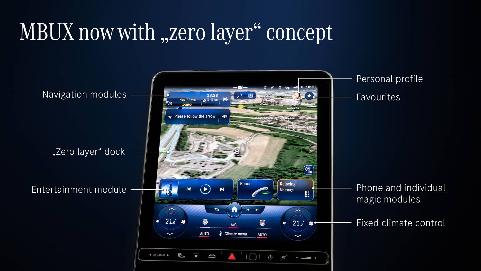 MBUX Zero-Layer Konzept (englische Version) MBUX zero layer concept