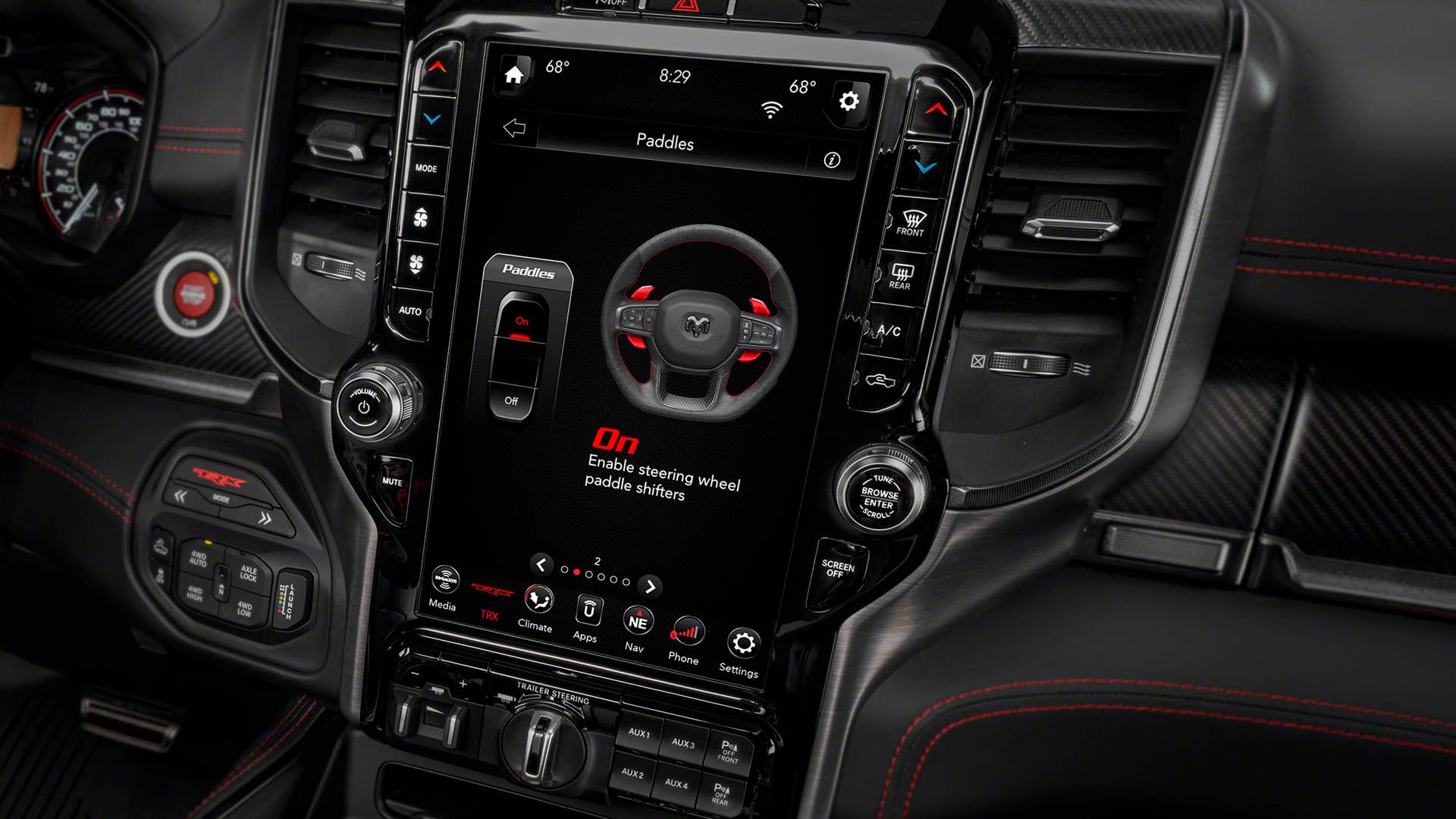2021 Ram 1500 TRX performance control paddle drive mode