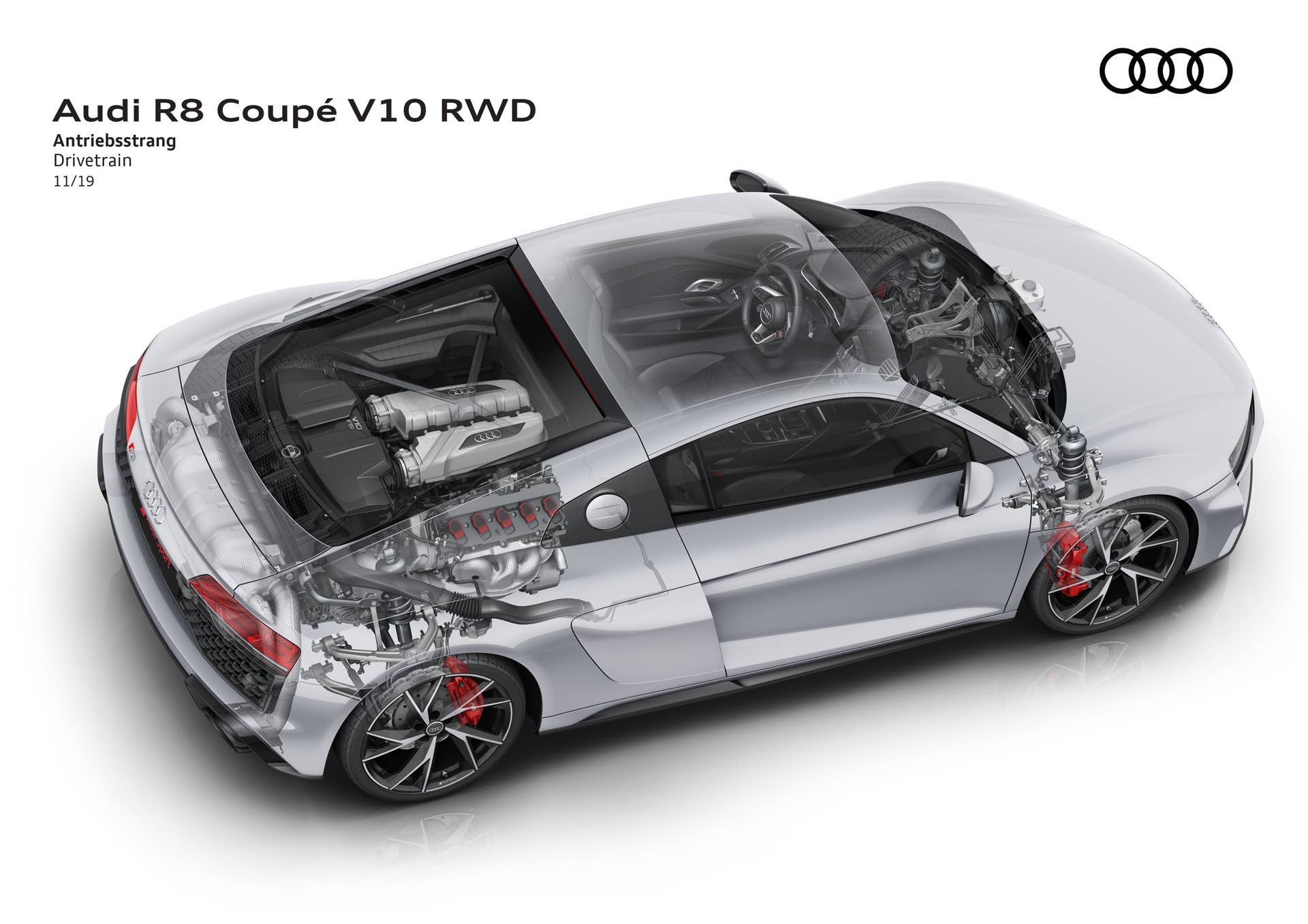After selling out of the limited-edition, rear-wheel drive 2018 R8 V10 RWS, Audi adds a rear-driver to the standard lineup in Europe for 2020. The Ingolstadt carmaker also introduces a revised GT4 customer race car.