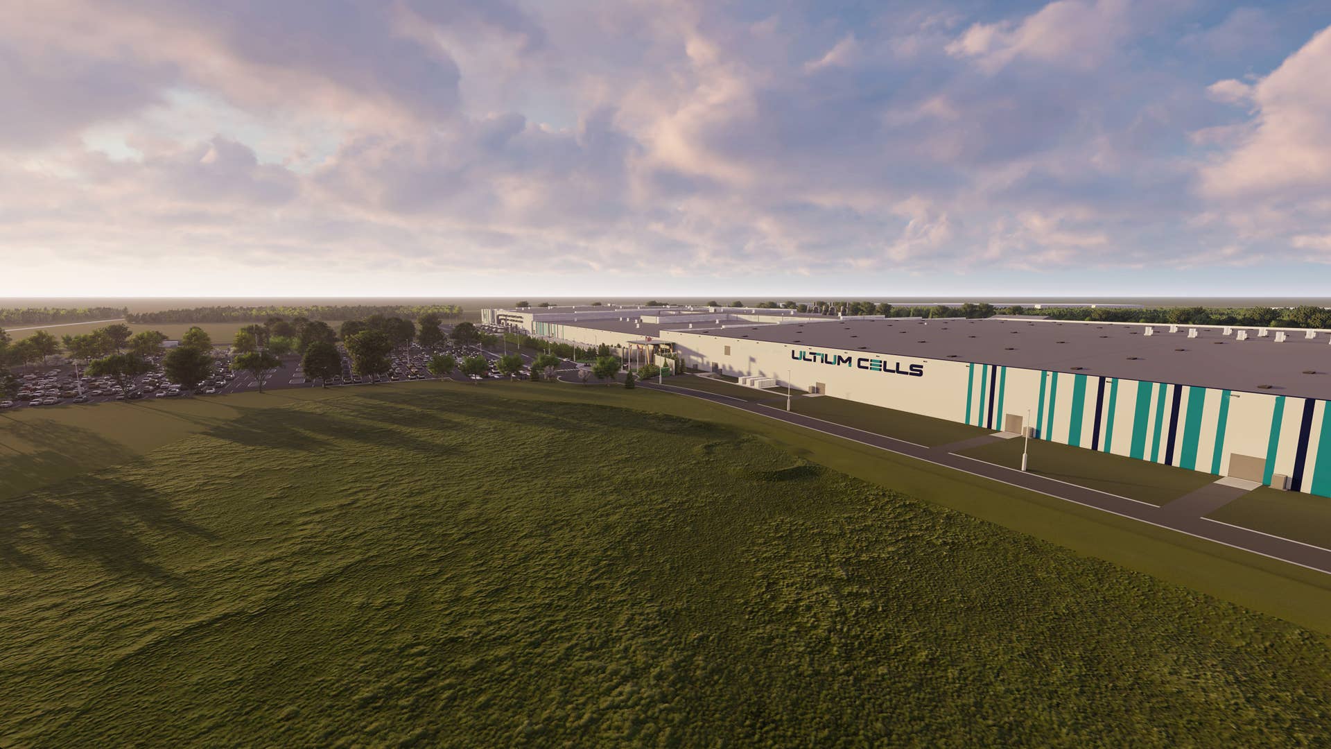 The Ultium Cells LLC battery cell manufacturing facility in Lordstown, Ohio will be about the size of 30 football fields and will have annual capacity of more than 30 gigawatt hours with flexibility for expansion.