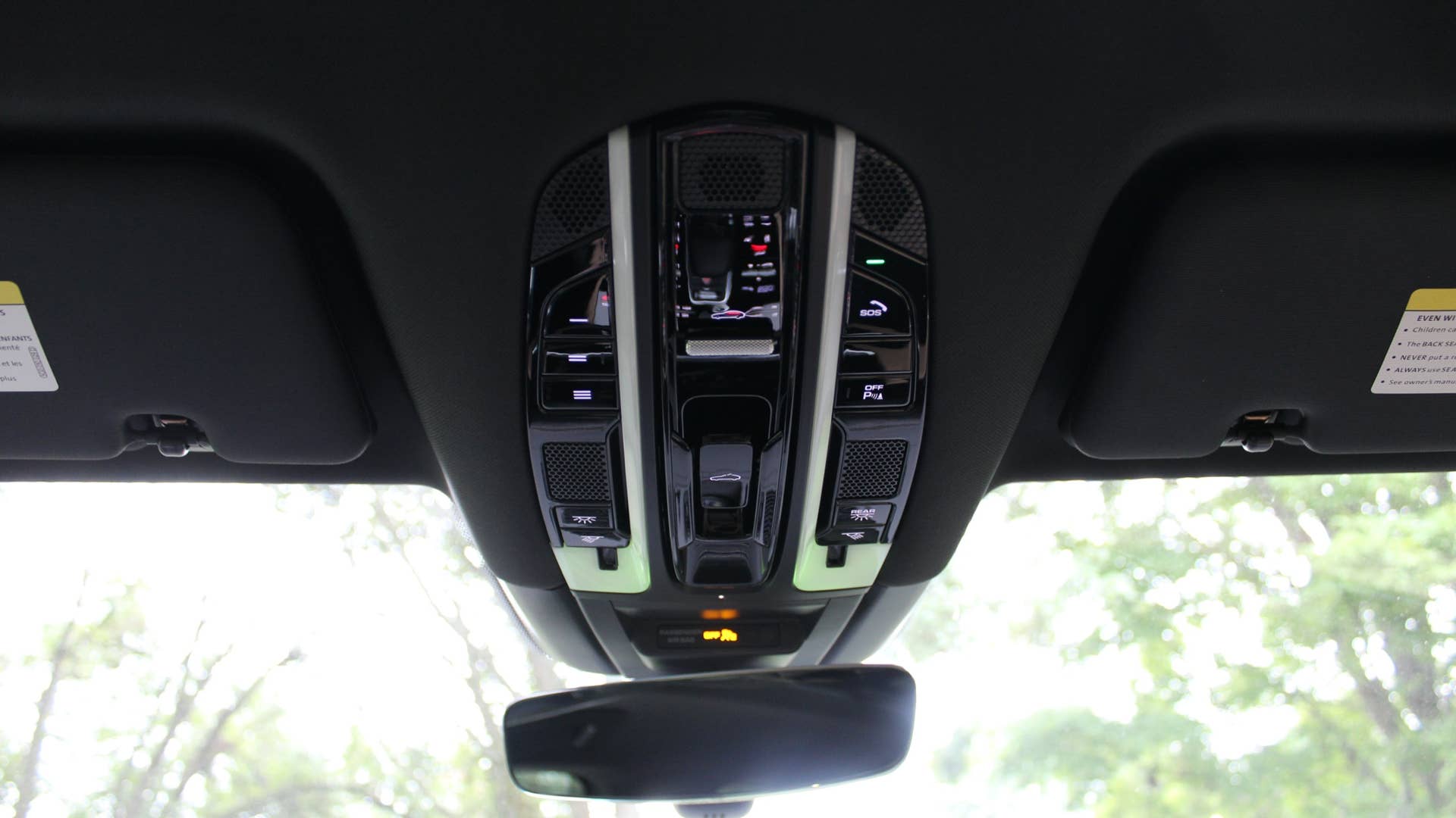 2021 Porsche Cayenne E-Hybrid overhead control binnacle