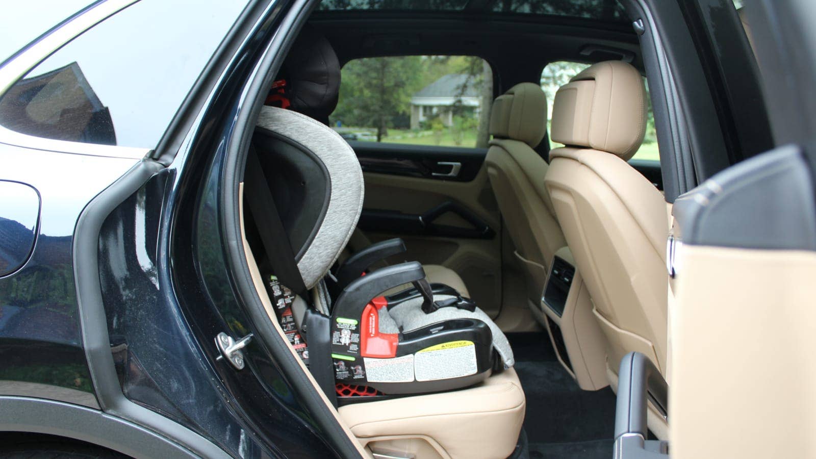 2021 rear seat with booster seat installed