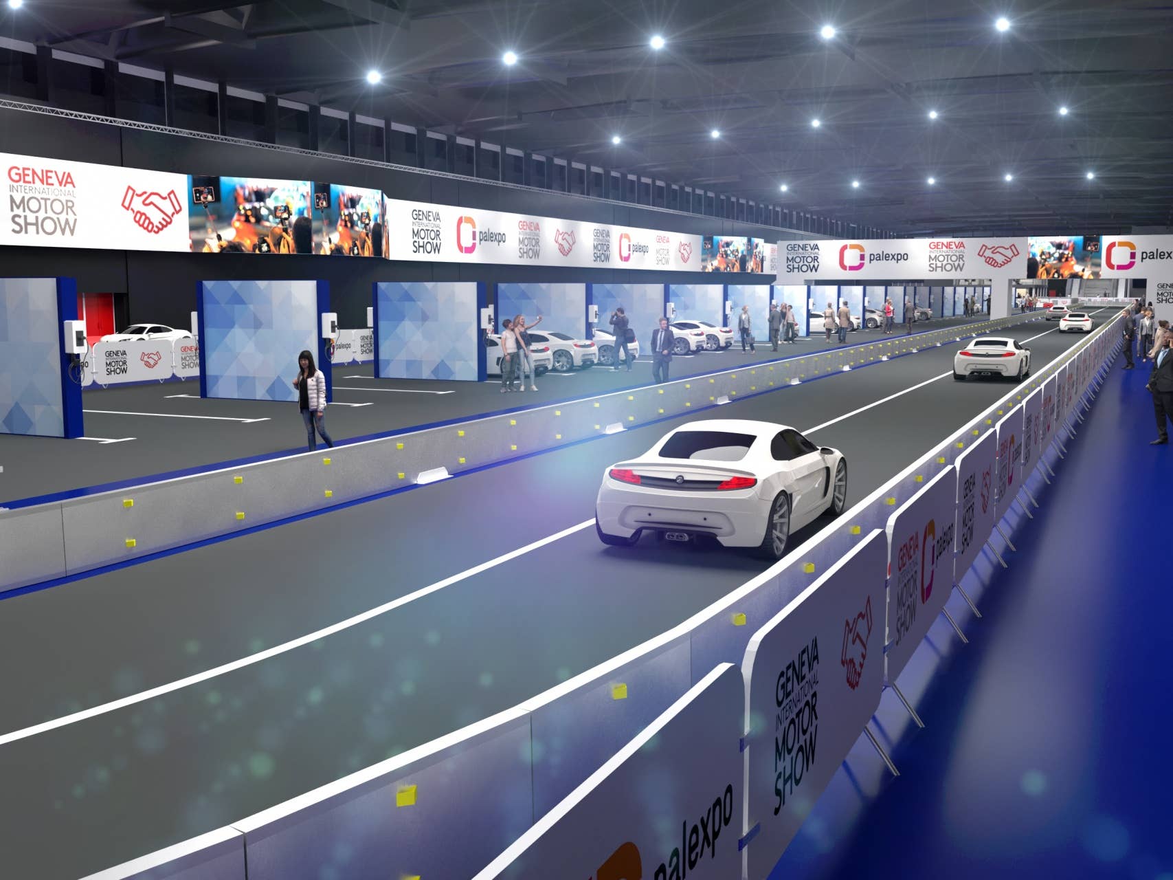 2020 Geneva Auto Show indoor race track