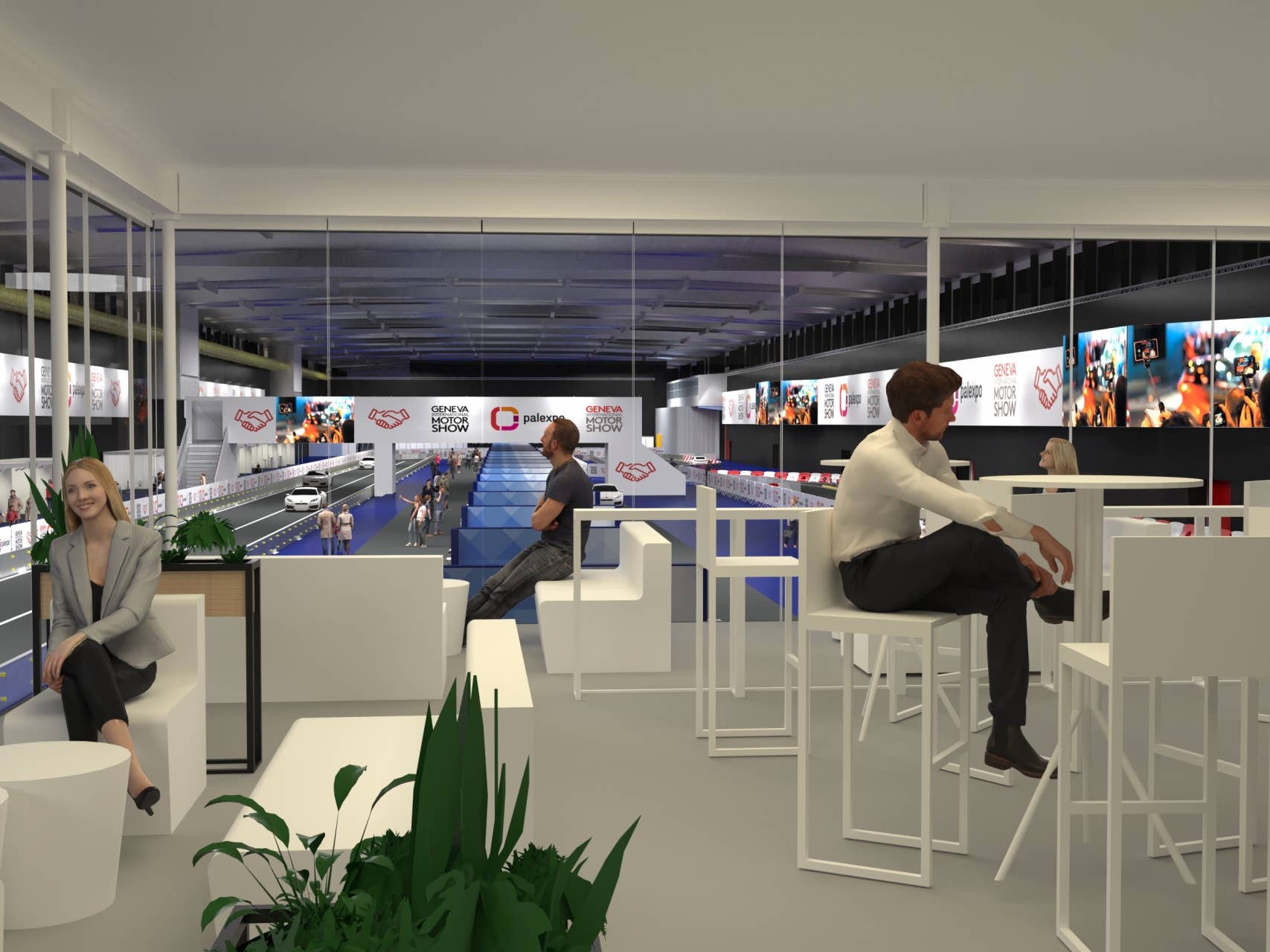 2020 Geneva Auto Show indoor race track