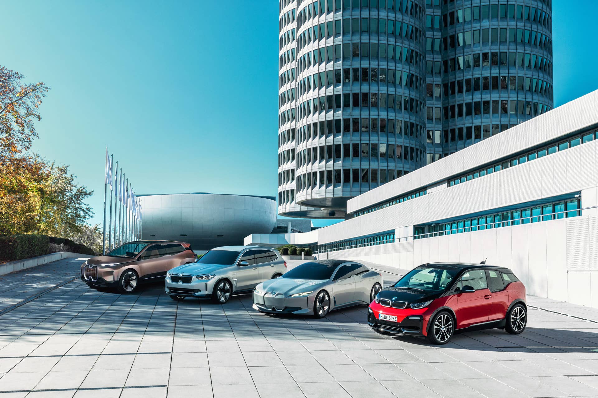 The i4 gran coupe will follow the iX3 and iNext. Using BMW's fifth-gen eDrive powertrain and new, flatter, high-voltage battery, it should produce 530 hp and run for 373 miles on a charge.