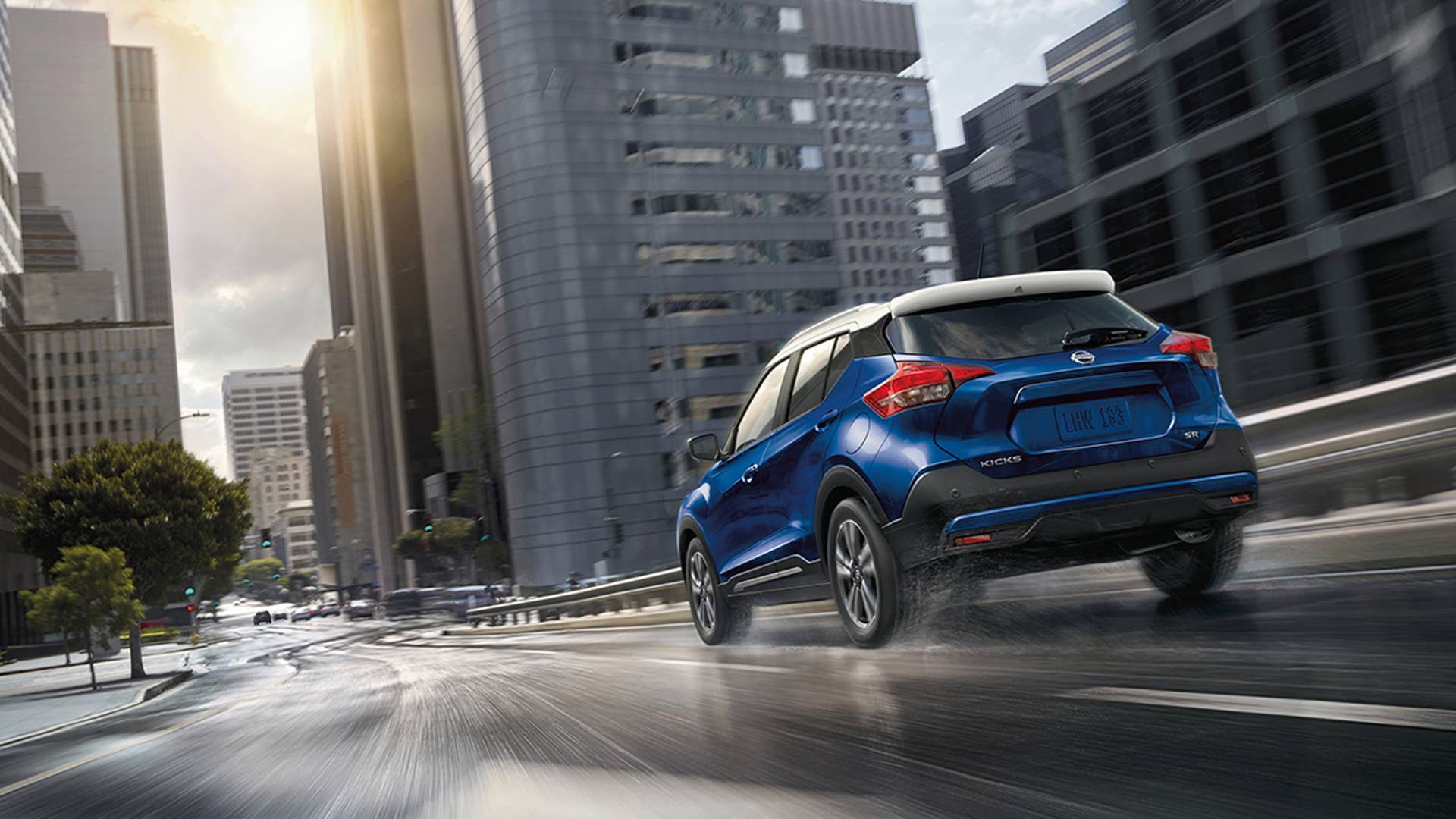 The Nissan Kicks is designed to fit the needs of singles or couples looking for expressive styling, personal technology, smart functionality and advanced safety features at an affordable price. Kicks is offered in a range of seven exterior colors – plus five two-tone combinations (Fresh Powder TriCoat/Deep Blue Pearl shown here). For the 2020 model year, Kicks adds standard Nissan Safety Shield 360 technology