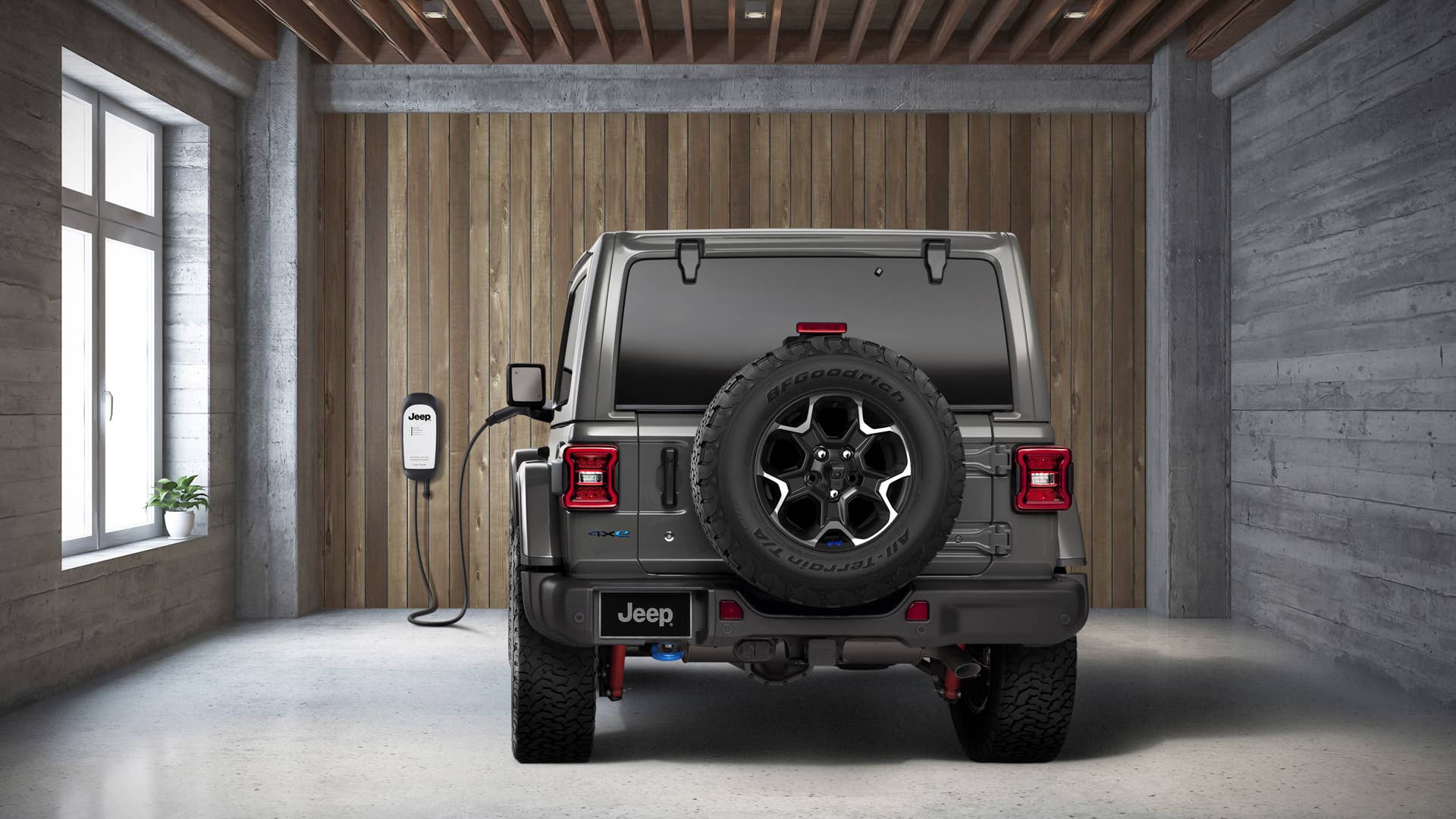 240-volt at-home electric vehicle wall chargers: The 240-volt wall chargers are available with branding from Mopar or Jeep in hard-wired ($621.50 | HCS40) or plug-in ($647.90 | HCS40P) versions for at-home use. Customers can enjoy a more-than-five-times faster charging time for their iconic off-roader versus the standard cordset cable.