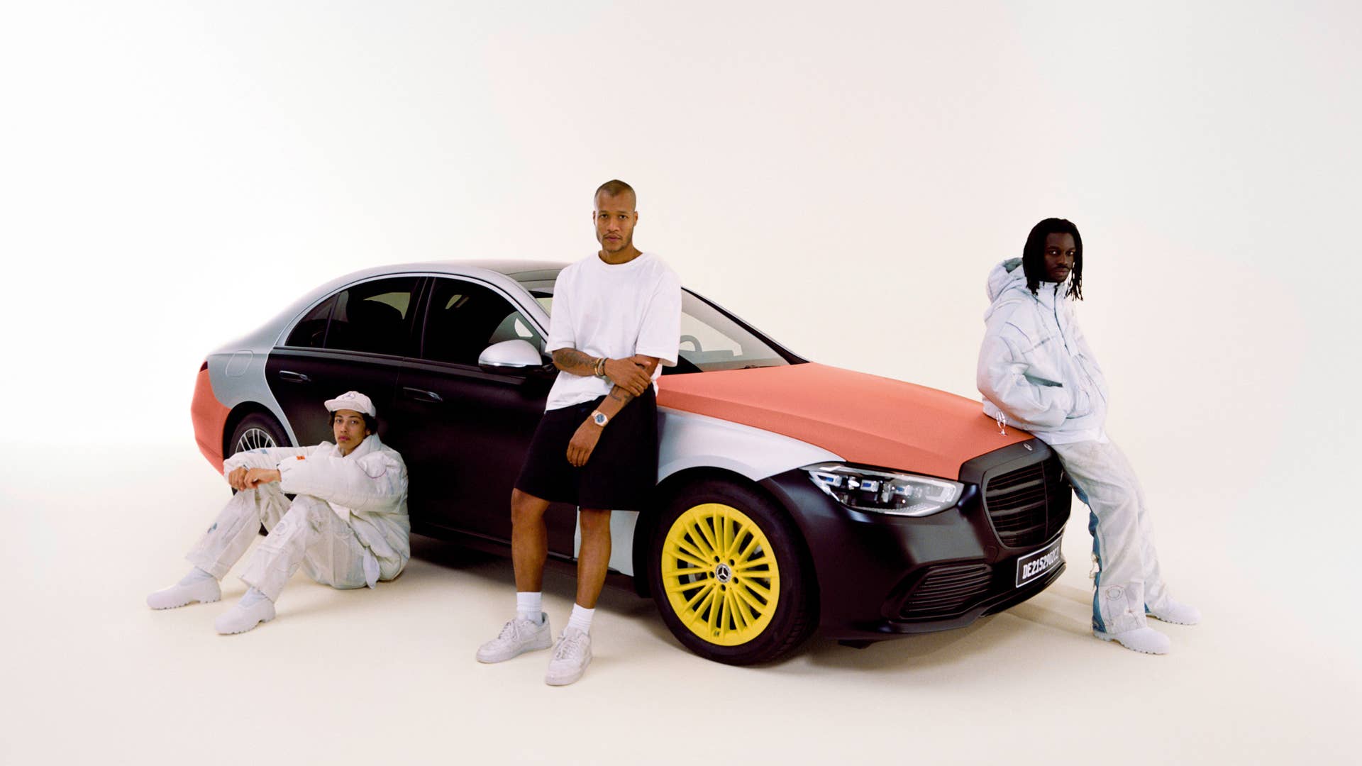 Mercedes-Benz x Heron Preston Airbag Concept Collection; Thibaut Grevet for Mercedes-Benz Mercedes-Benz x Heron Preston Airbag Concept Collection; Thibaut Grevet for Mercedes-Benz