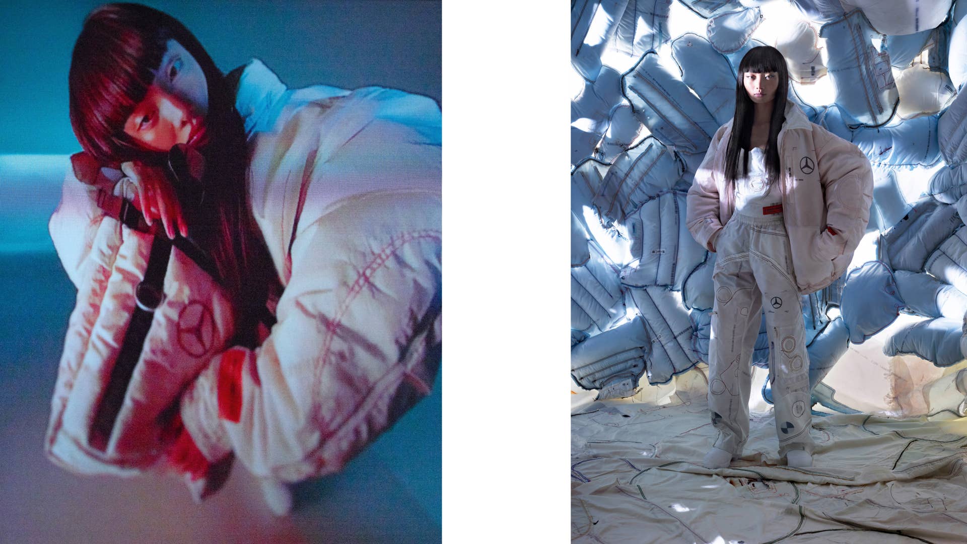 Mercedes-Benz x Heron Preston Airbag Concept Collection; Thibaut Grevet for Mercedes-Benz Mercedes-Benz x Heron Preston Airbag Concept Collection; Thibaut Grevet for Mercedes-Benz