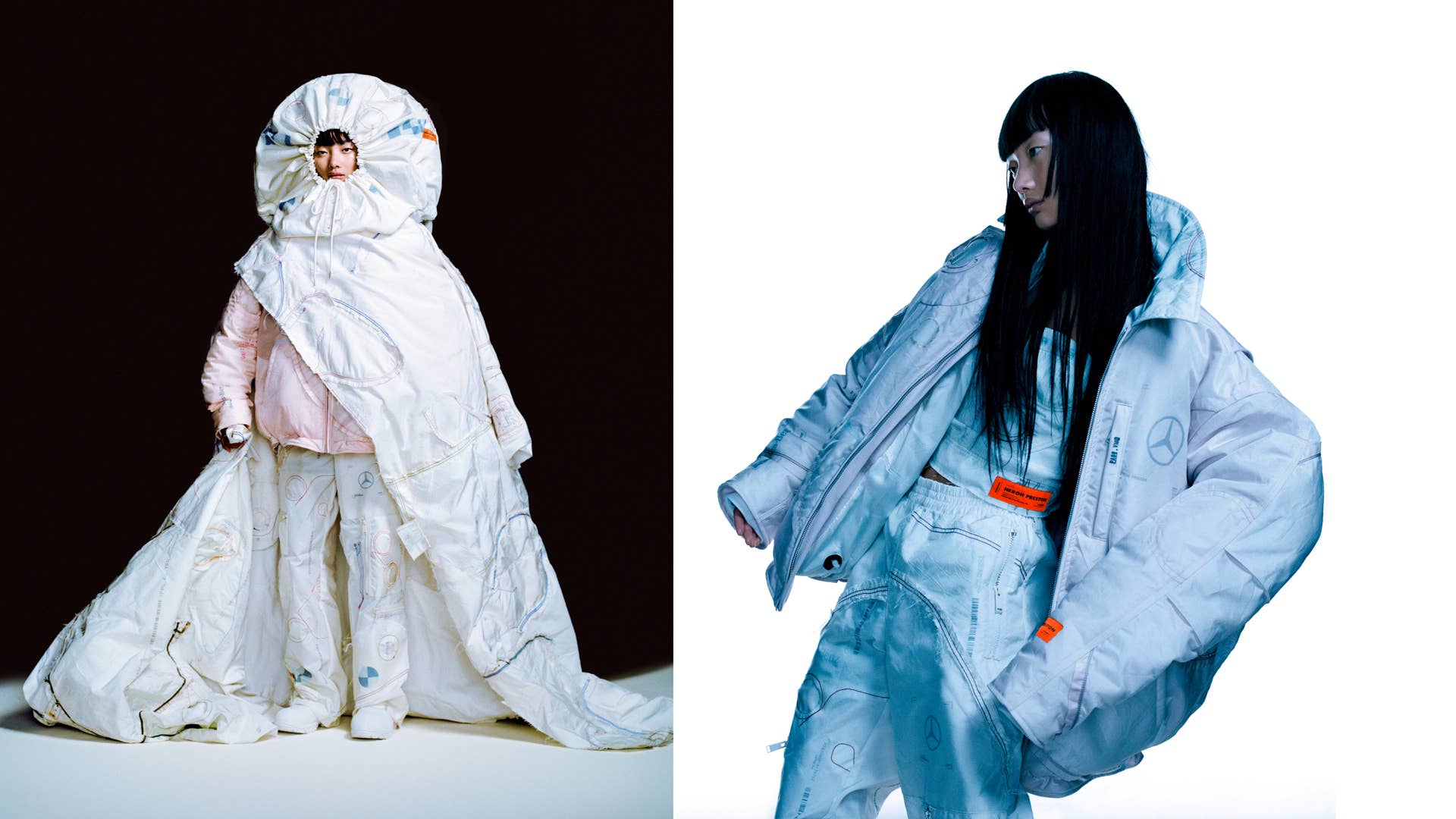 Mercedes-Benz x Heron Preston Airbag Concept Collection; Thibaut Grevet for Mercedes-Benz Mercedes-Benz x Heron Preston Airbag Concept Collection; Thibaut Grevet for Mercedes-Benz