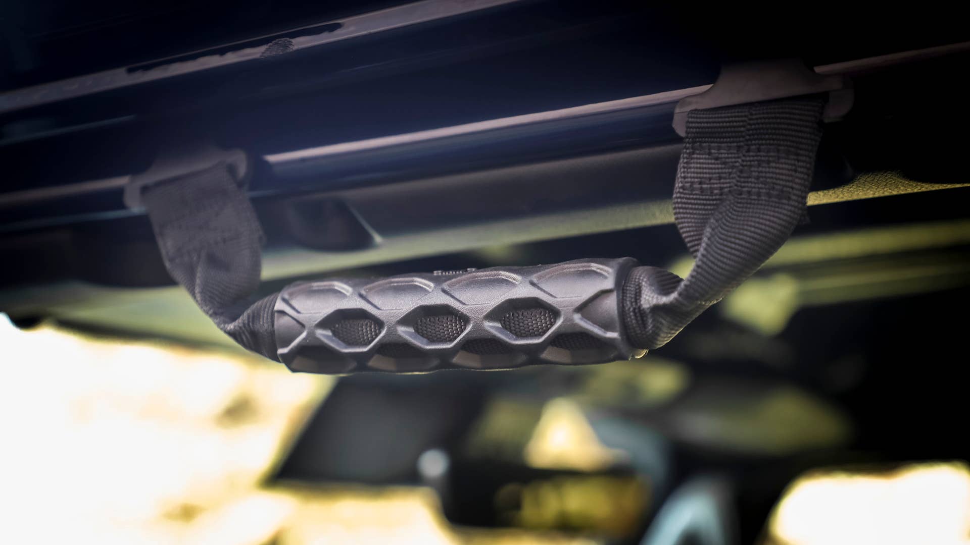 Mopar grab handles help make for easy entry into and exit from the Jeep Gladiator Top Dog Concept.