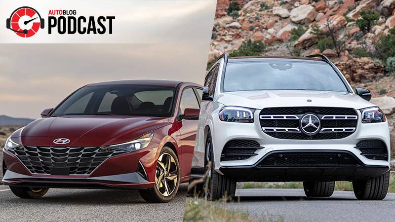 2021 Hyundai Elantra and 2020 Mercedes-Benz GLS 580