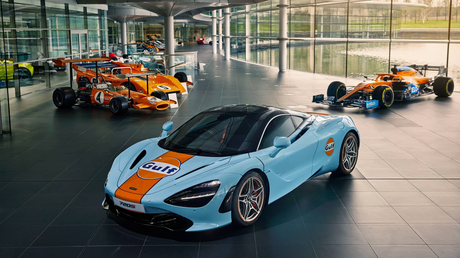 Gulf McLaren 720S photographed at McLaren Technology Centre- Woking UK - March 2021 Ref: Gulf_McLaren_720S-005.TIF