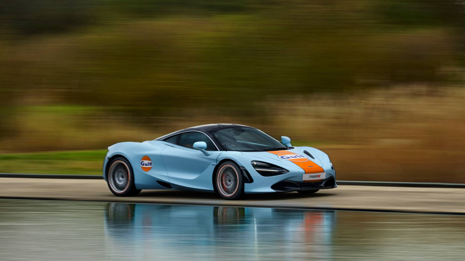 Gulf McLaren 720S photographed at McLaren Technology Centre- Woking UK - March 2021 Ref: Gulf_McLaren_720S-004.TIF