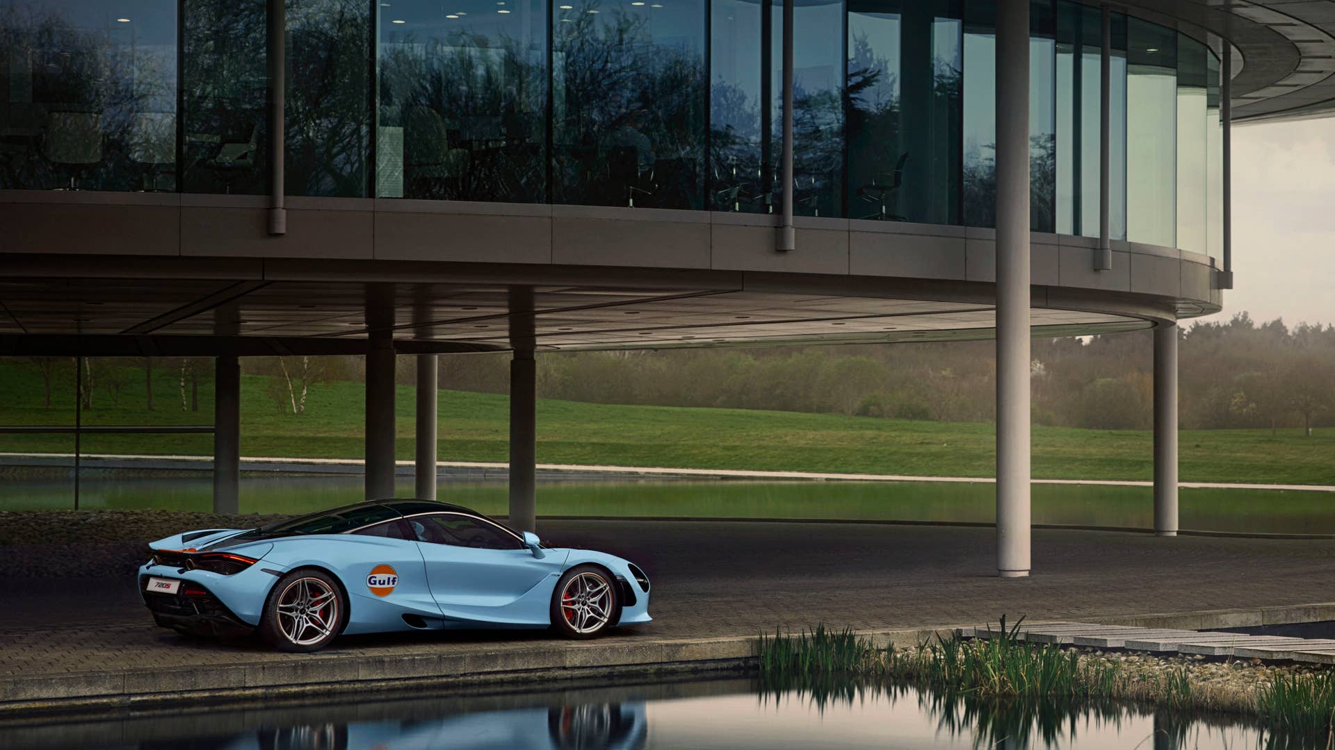 Gulf McLaren 720S photographed at McLaren Technology Centre- Woking UK - March 2021 Ref: Gulf_McLaren_720S-002.TIF