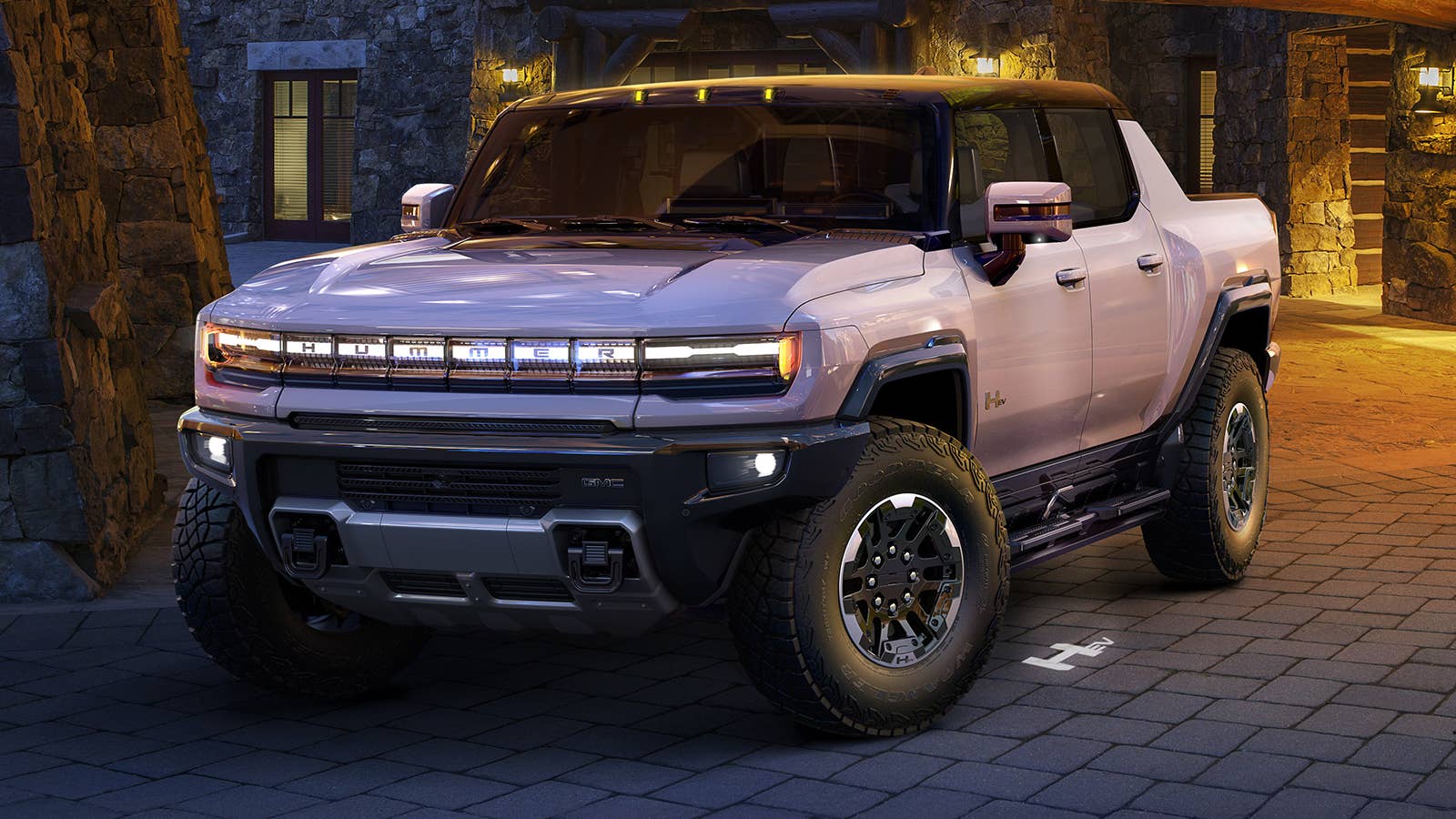 GMC HUMMER EV logo mirror projection lights