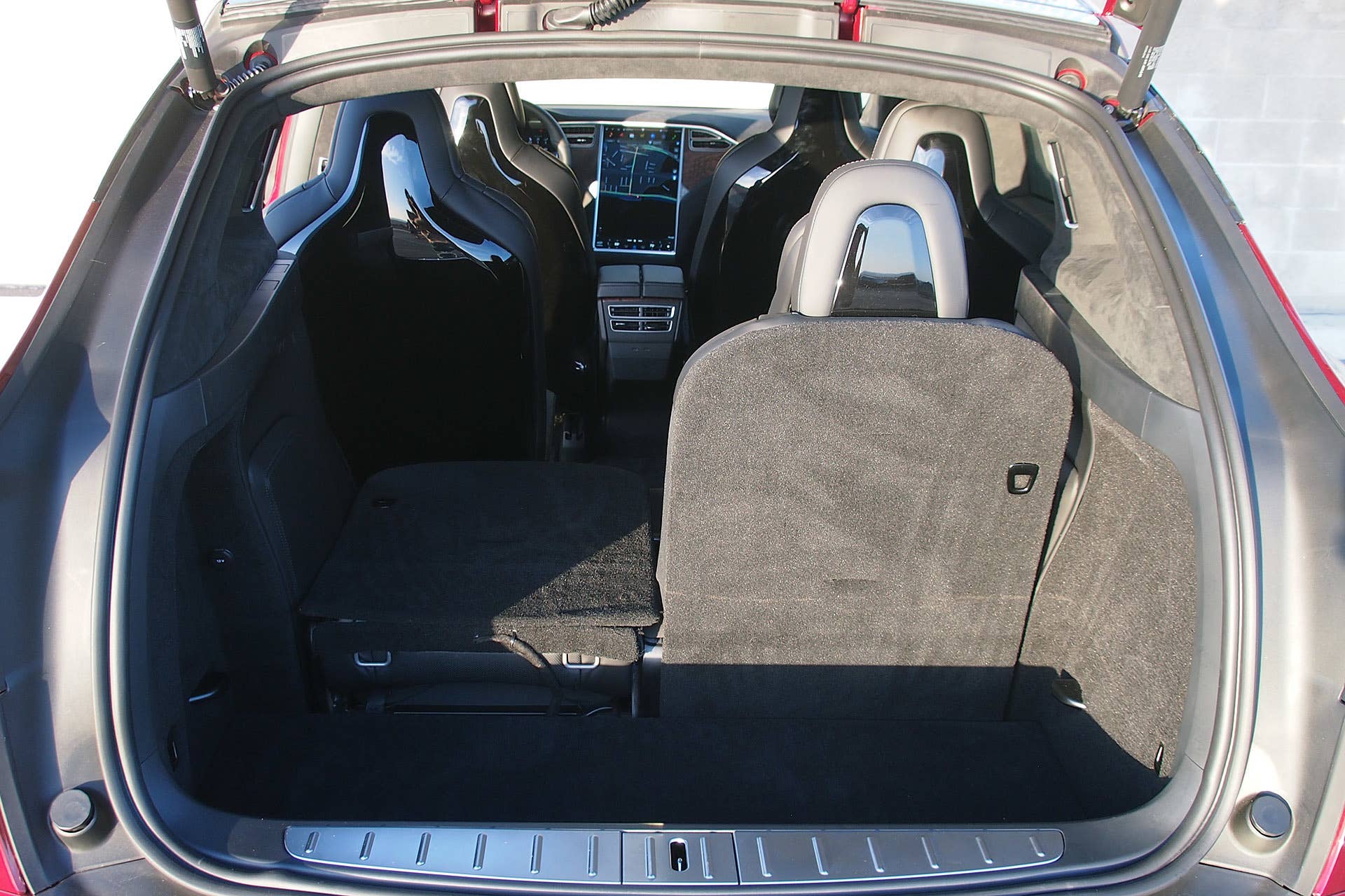 2016 Tesla Model X rear cargo area