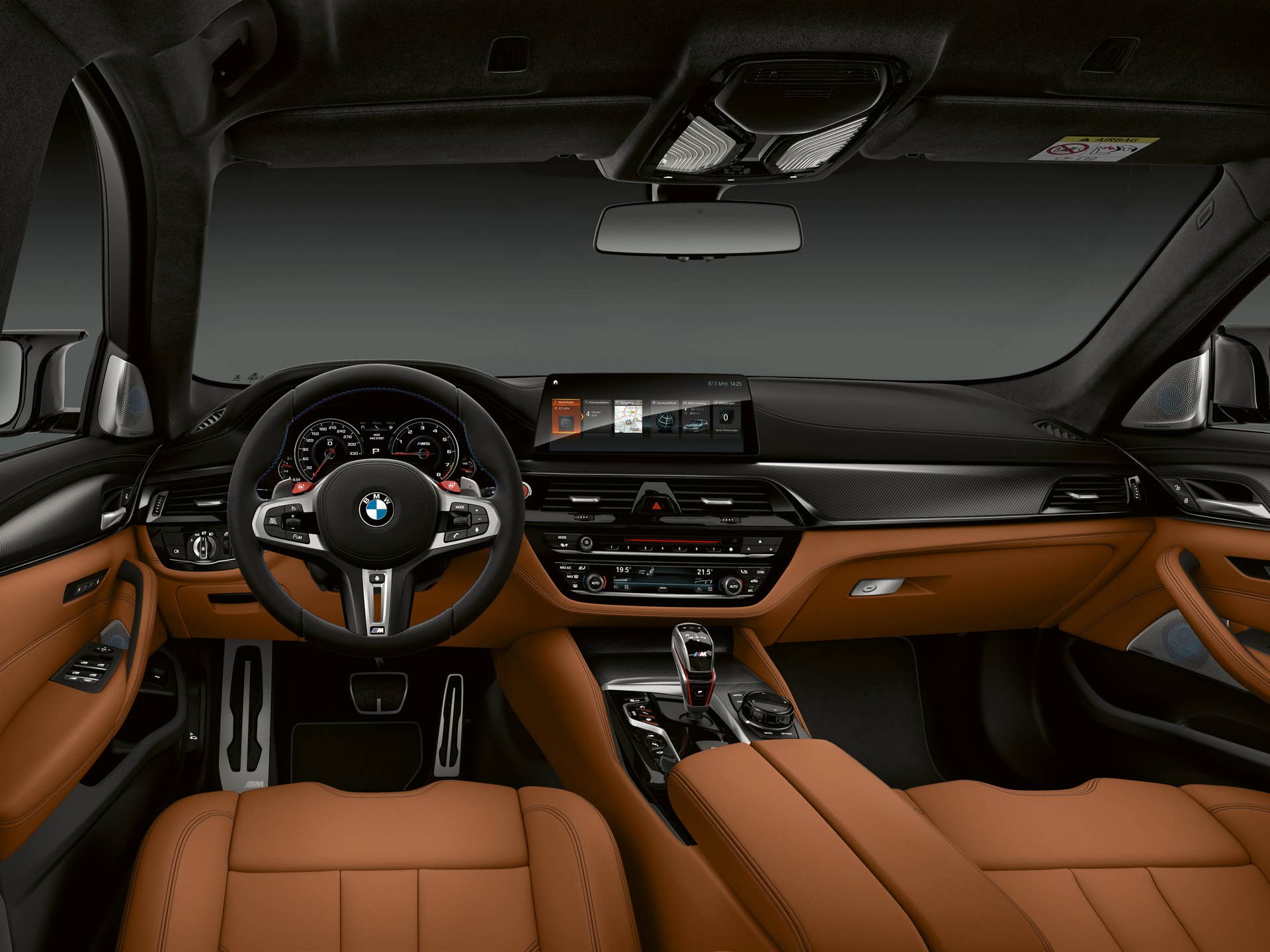 BMW M5 Competition interior gauges seats