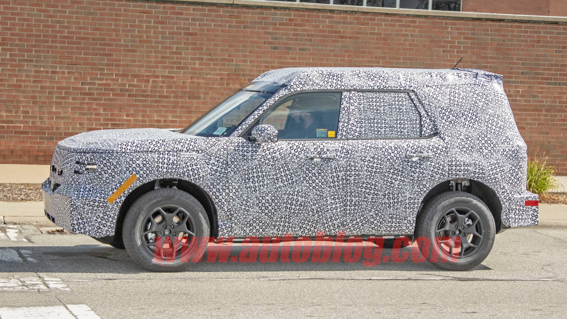 Ford Baby Bronco on the street in camouflage