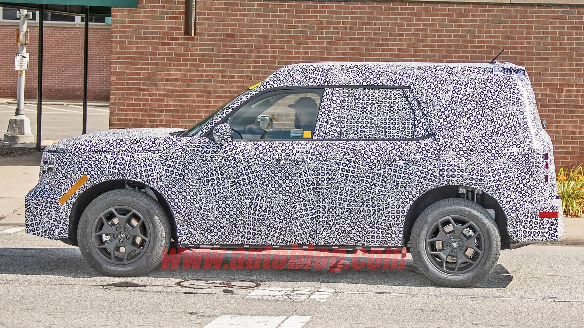 Ford Baby Bronco on the street in camouflage