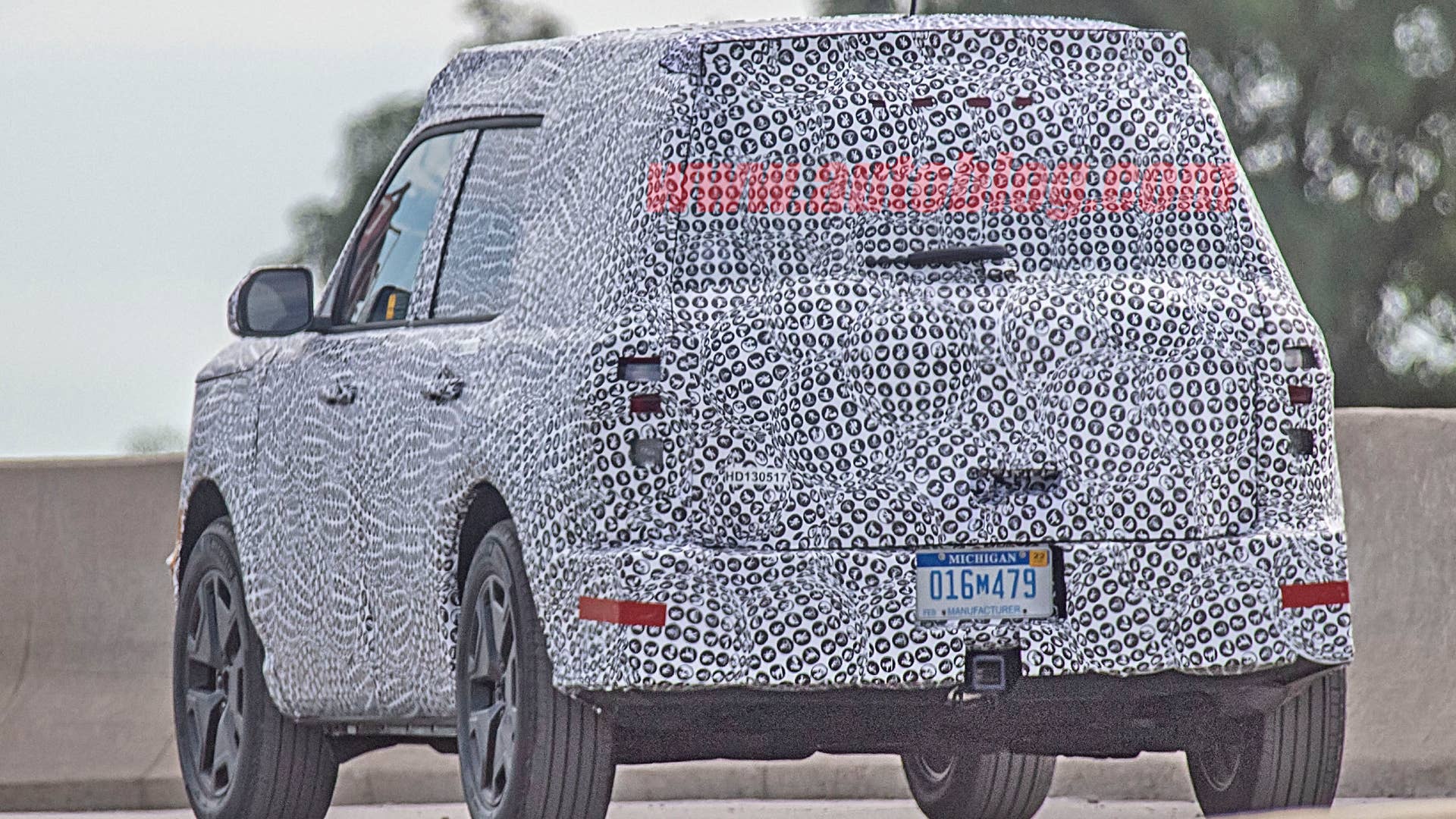 Ford Baby Bronco on the street in camouflage