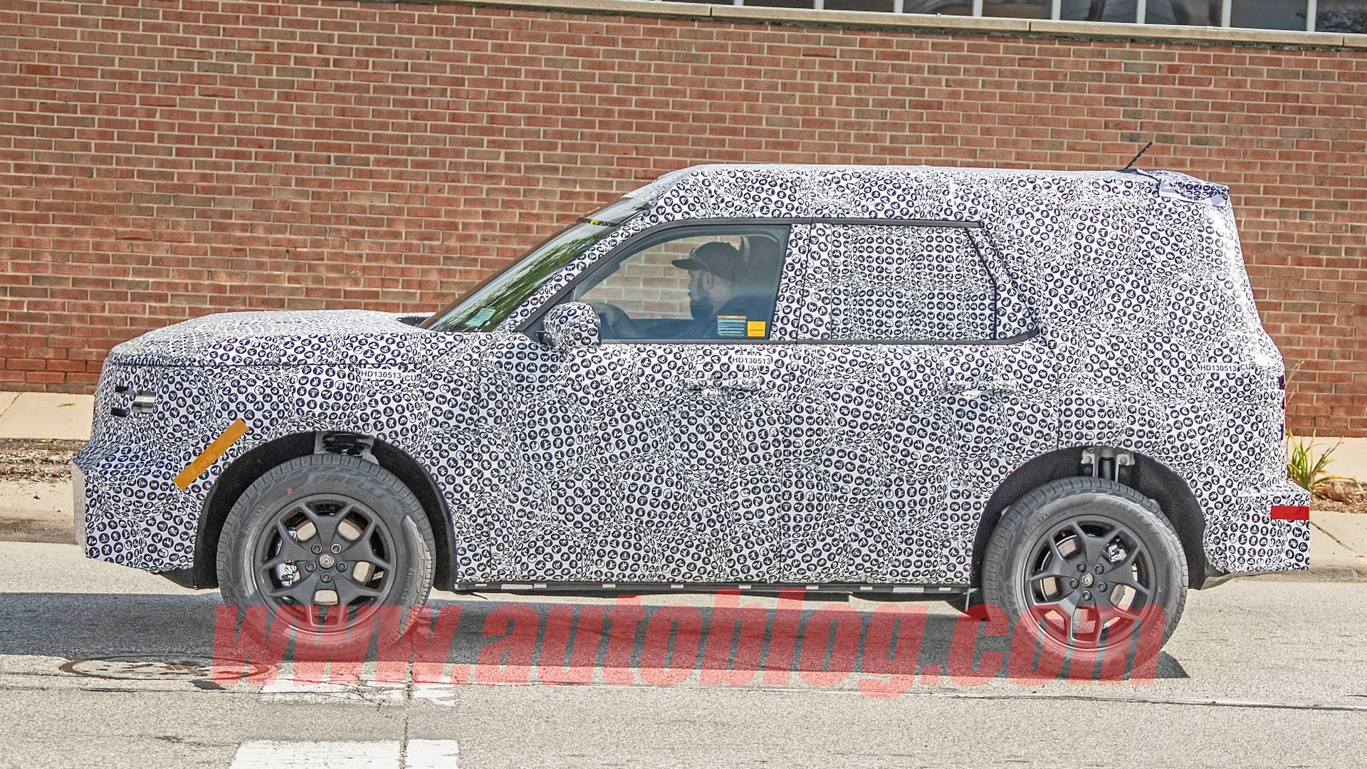 Ford Baby Bronco on the street in camouflage