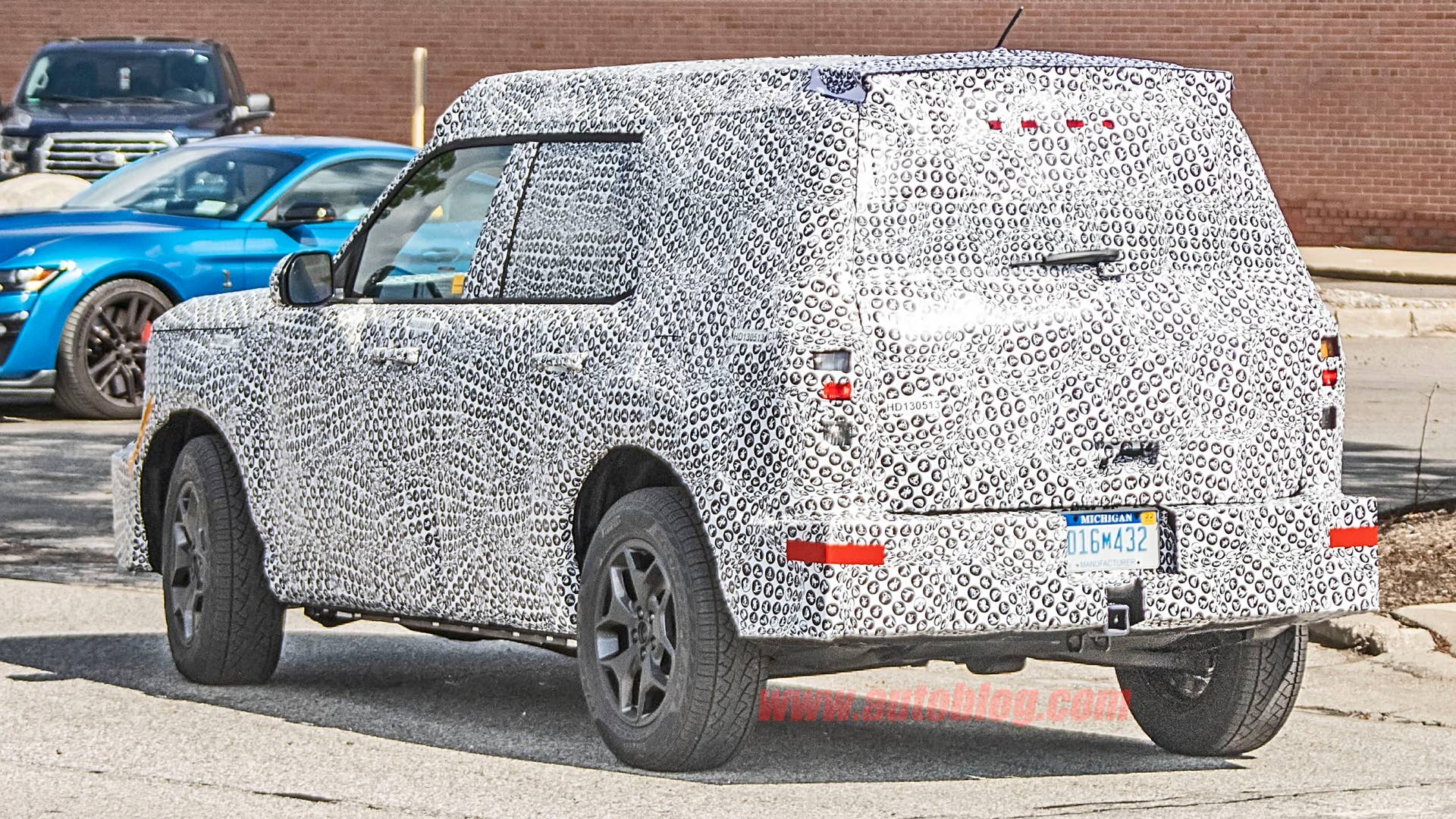Ford Baby Bronco on the street in camouflage