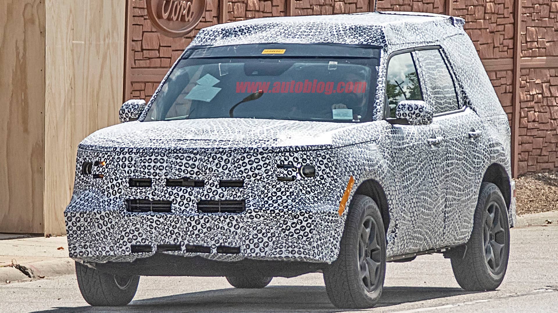 Ford Baby Bronco on the street in camouflage