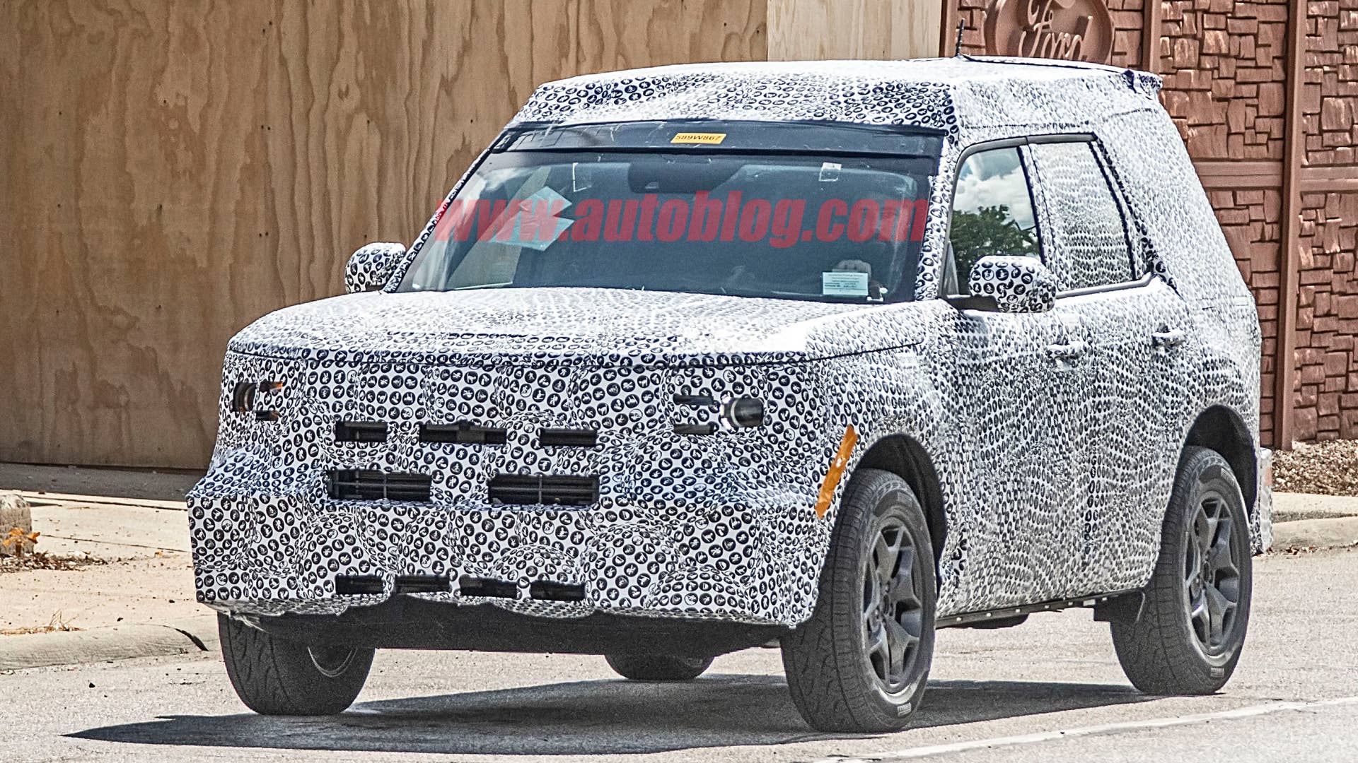 Ford Baby Bronco on the street in camouflage