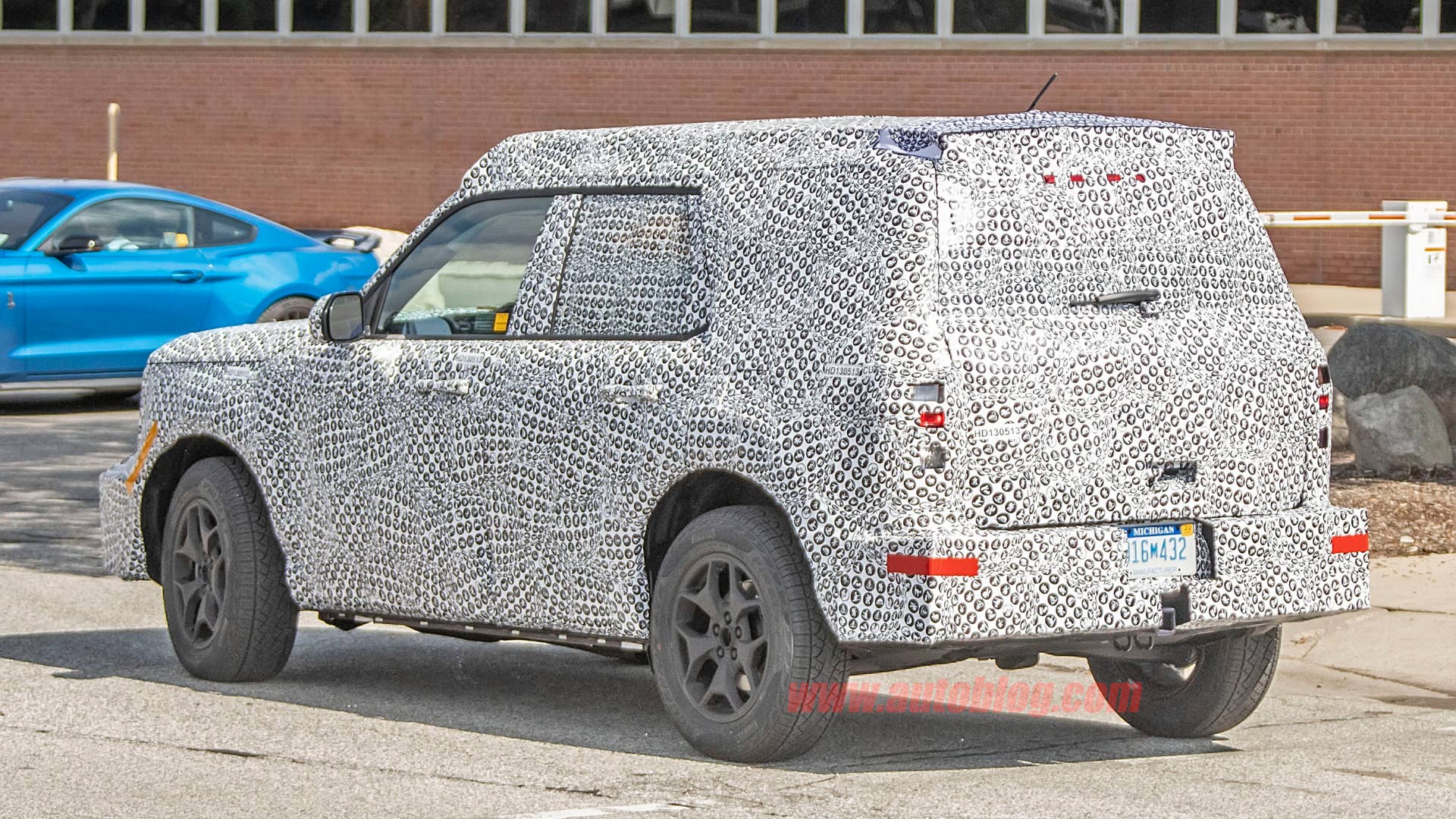 Ford Baby Bronco on the street in camouflage
