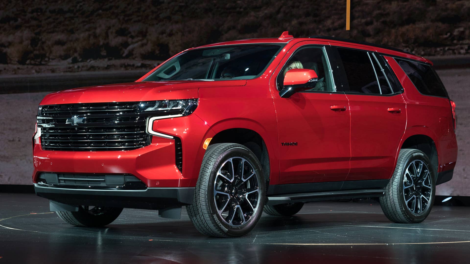 Chevrolet introduces the 2021 Tahoe Tuesday, December 10, 2019 in Detroit, Michigan. The full-size SUV has gone through a complete transformation, adding sixty-six percent more cargo room behind the third row and ten additional inches of third-row leg room. New Air Ride Adaptive Suspension offers load leveling at all four corners of the vehicle and up to four inches of ride-height adjustment. Five interior display screens are available. Best-in-class nine camera views and new trailering technology are also featured. The 2021 Tahoe goes on sale mid-2020 in North America. (Photo by John F. Martin for Chevrolet)