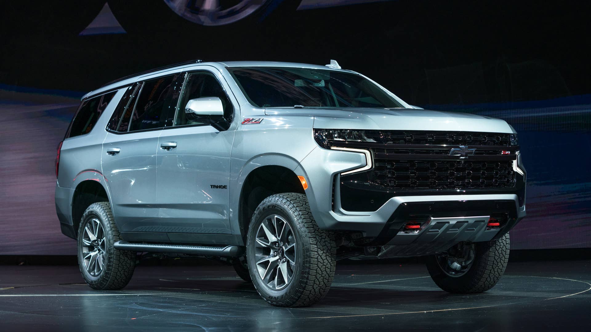 Chevrolet introduces the 2021 Tahoe Tuesday, December 10, 2019 in Detroit, Michigan. The full-size SUV has gone through a complete transformation, adding sixty-six percent more cargo room behind the third row and ten additional inches of third-row leg room. New Air Ride Adaptive Suspension offers load leveling at all four corners of the vehicle and up to four inches of ride-height adjustment. Five interior display screens are available. Best-in-class nine camera views and new trailering technology are also featured. The 2021 Tahoe goes on sale mid-2020 in North America. (Photo by John F. Martin for Chevrolet)