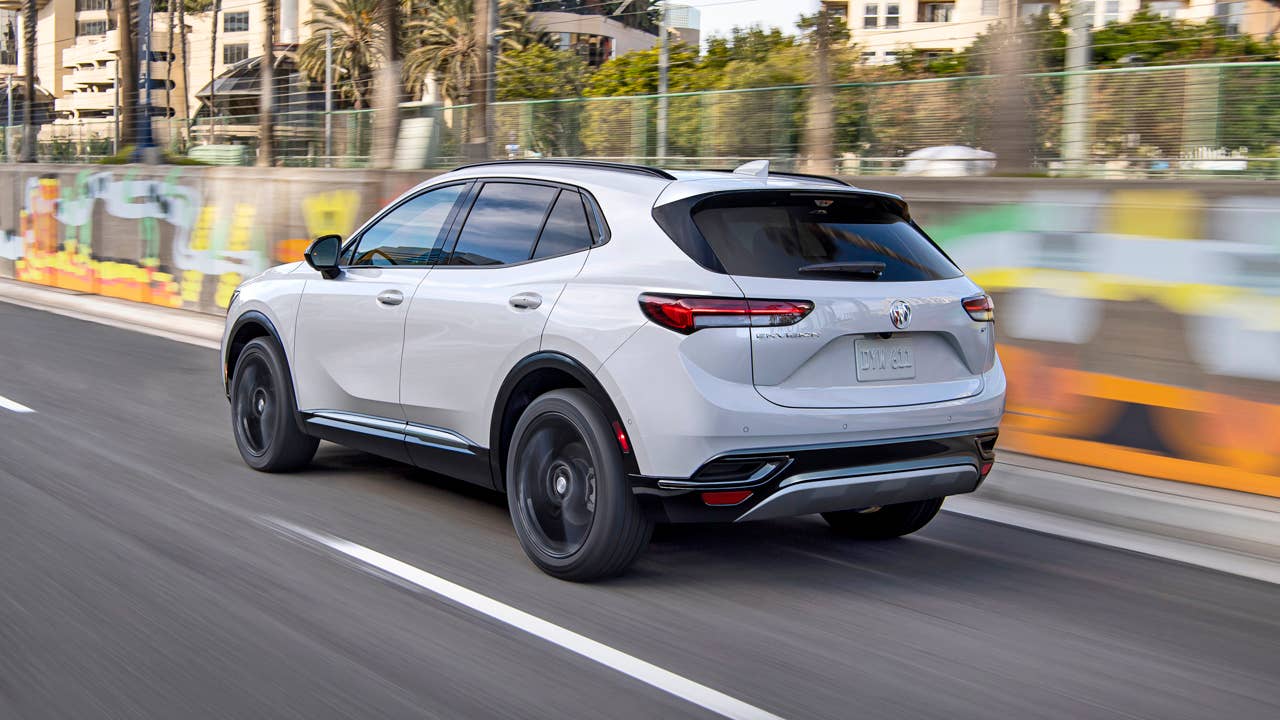 The 2021 Envision has a lower, wider stance with more athletic proportions to appeal to buyers who like the look of a car but want the functionality of an SUV.