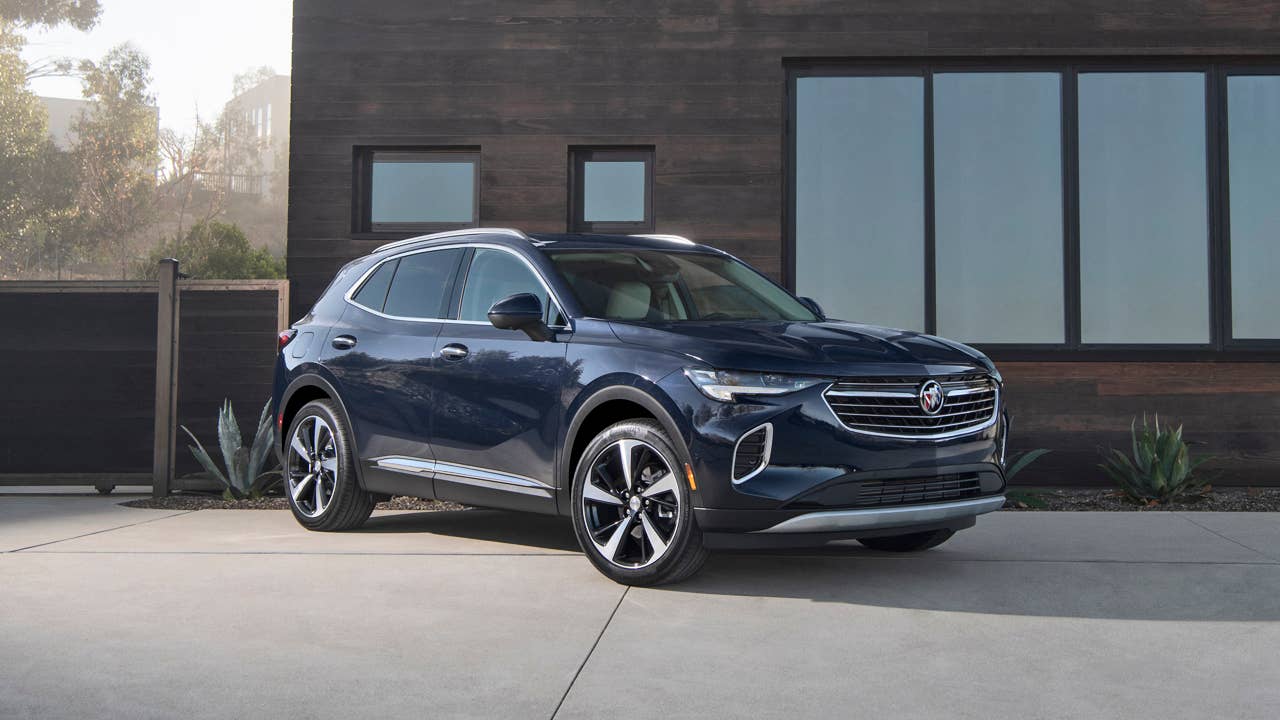 The 2021 Envision has a lower, wider stance with more athletic proportions to appeal to buyers who like the look of a car but want the functionality of an SUV.