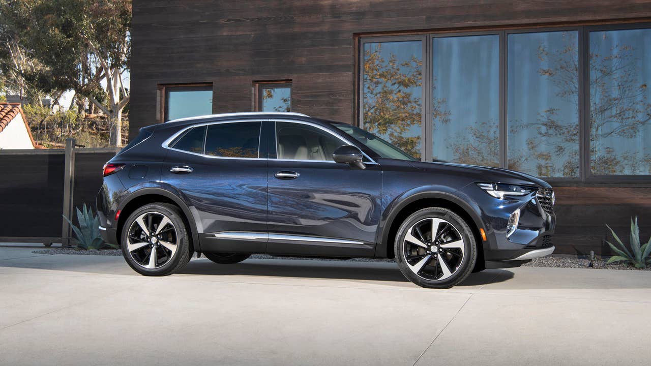 The 2021 Envision has a lower, wider stance with more athletic proportions to appeal to buyers who like the look of a car but want the functionality of an SUV.