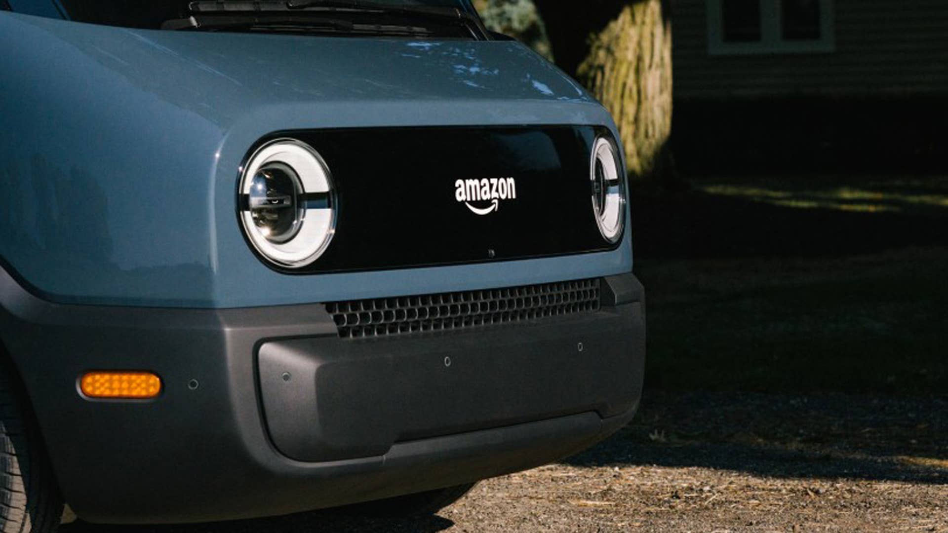 The front of an Amazon delivery truck