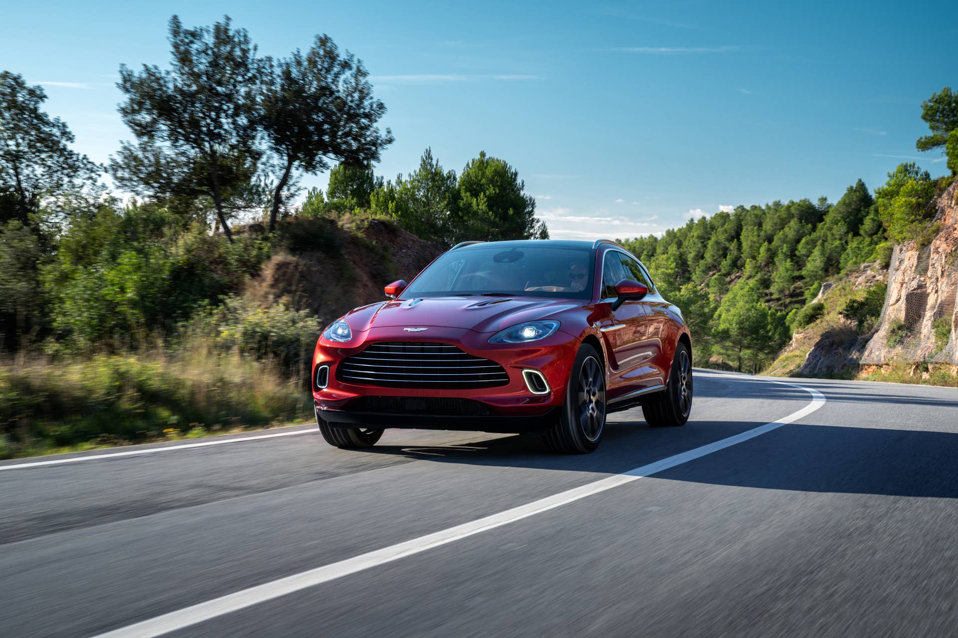 The first SUV from Aston Martin is powered by a twin-turbo V8 producing 542 hp and 516 ft.-lb of torque, getting from 0 to 60mph in 4.3 seconds.