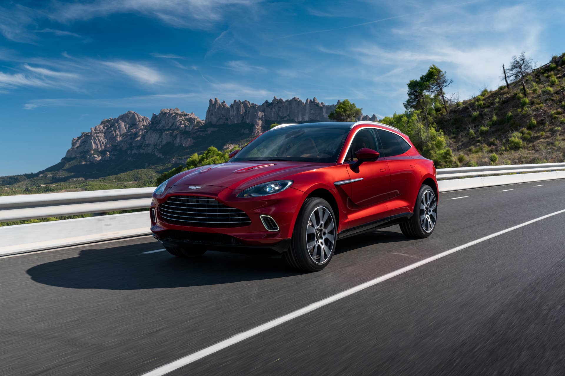 The first SUV from Aston Martin is powered by a twin-turbo V8 producing 542 hp and 516 ft.-lb of torque, getting from 0 to 60mph in 4.3 seconds.