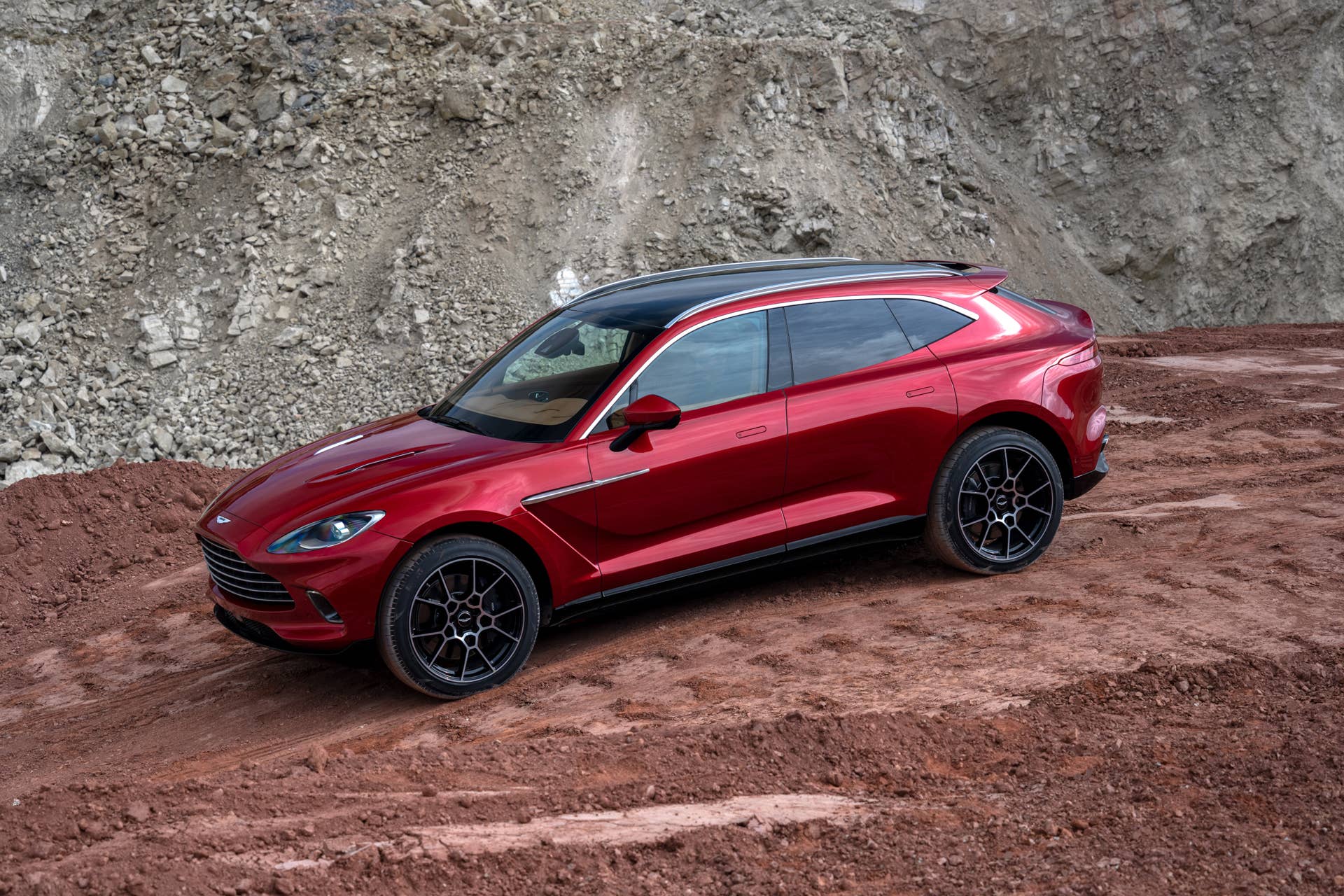The first SUV from Aston Martin is powered by a twin-turbo V8 producing 542 hp and 516 ft.-lb of torque, getting from 0 to 60mph in 4.3 seconds.