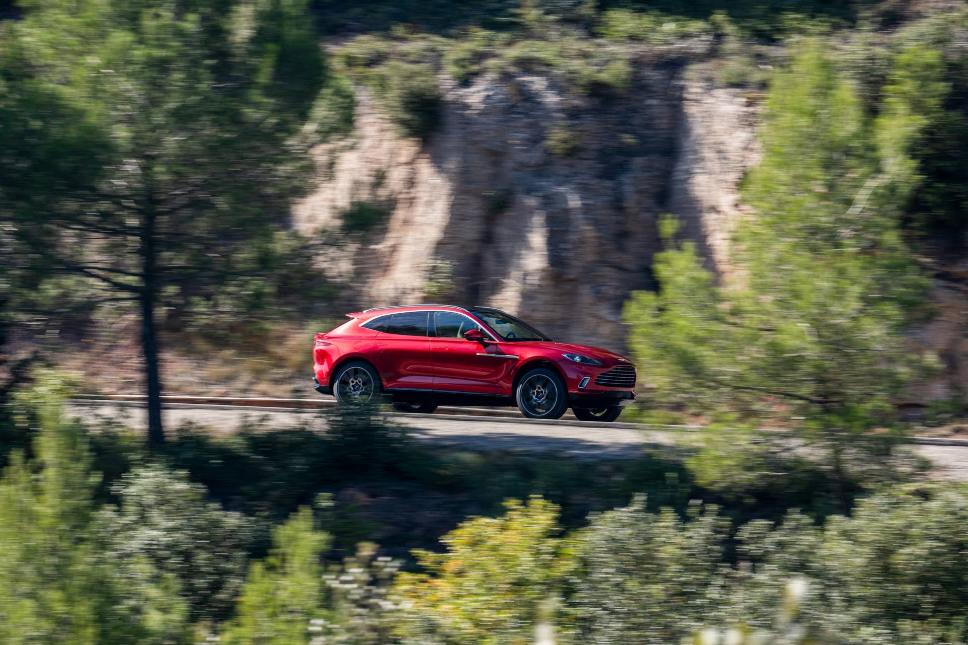 The first SUV from Aston Martin is powered by a twin-turbo V8 producing 542 hp and 516 ft.-lb of torque, getting from 0 to 60mph in 4.3 seconds.